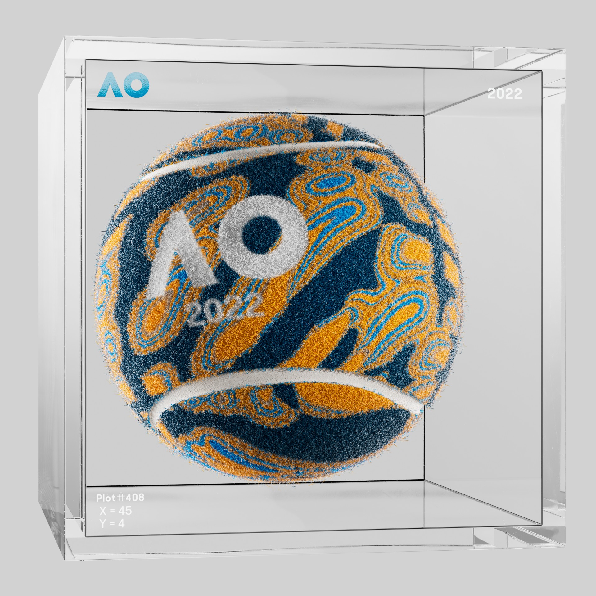 The Australian Open - The Australian Open Art Ball - AO Art Ball #3929 - NFT # 3929