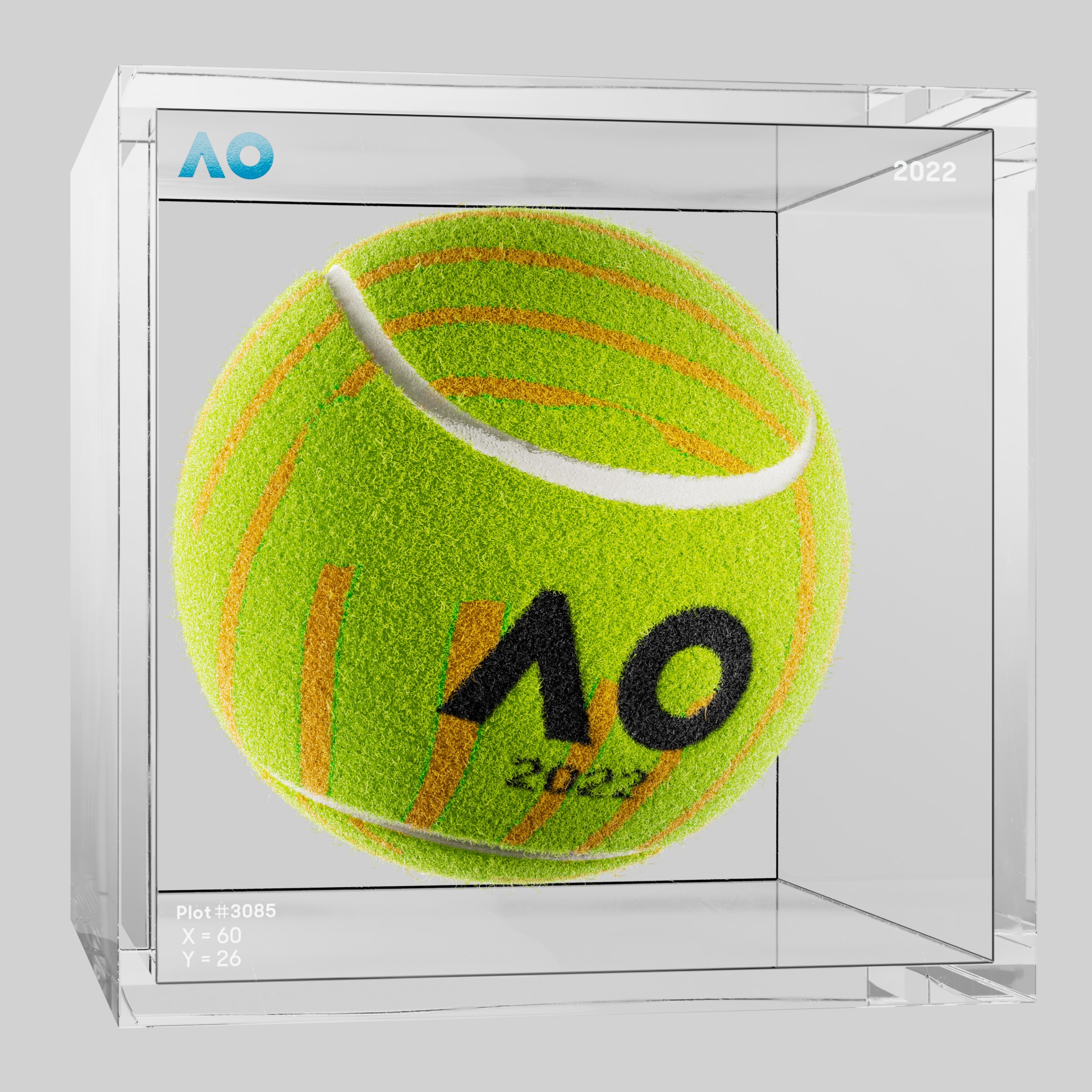 The Australian Open - The Australian Open Art Ball - AO Art Ball #3930 - NFT # 3930