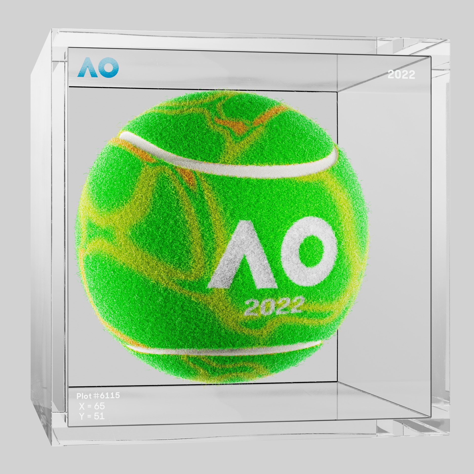 The Australian Open - The Australian Open Art Ball - AO Art Ball #3931 - NFT # 3931