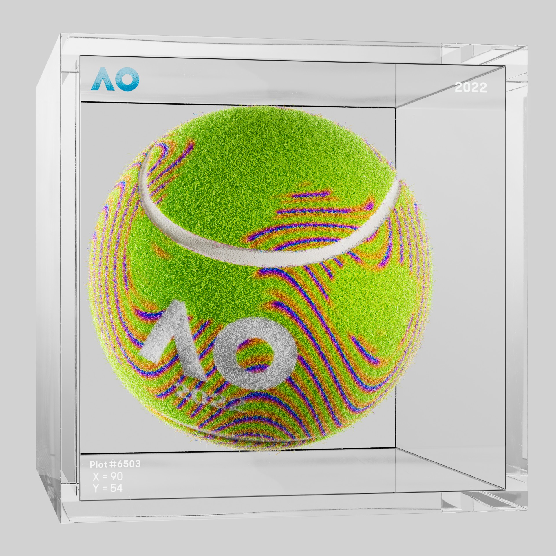 The Australian Open - The Australian Open Art Ball - AO Art Ball #3934 - NFT # 3934