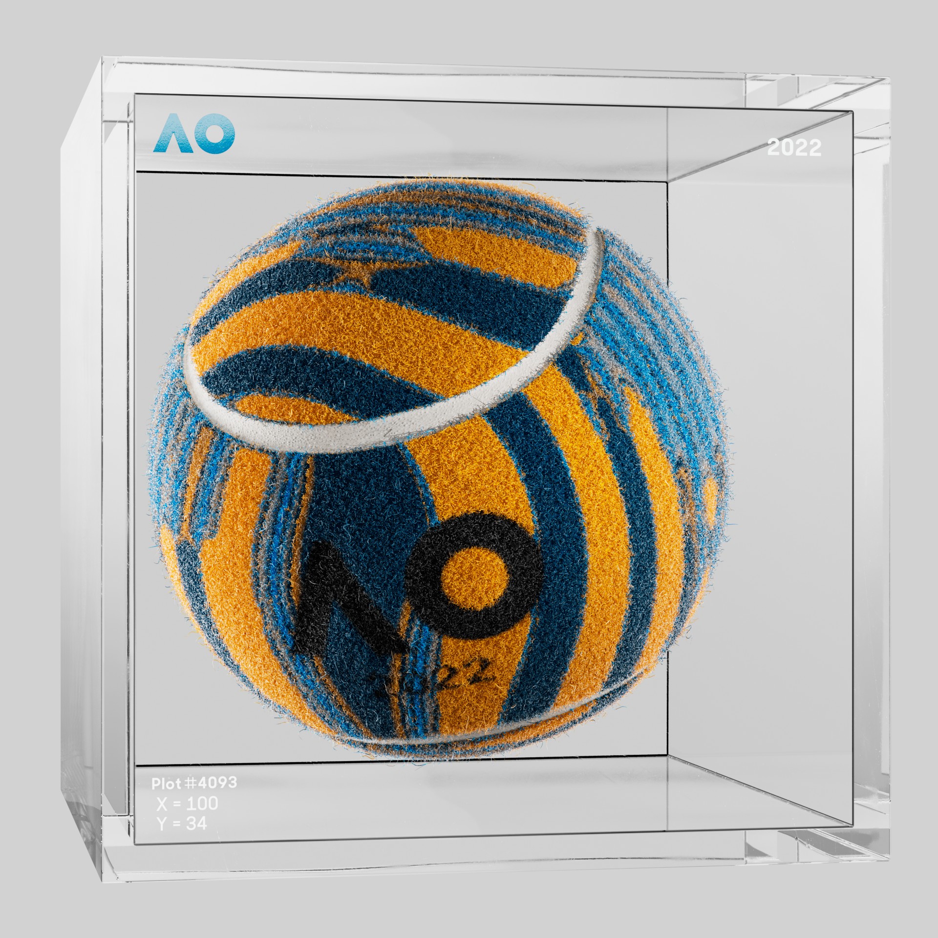 The Australian Open - The Australian Open Art Ball - AO Art Ball #3935 - NFT # 3935