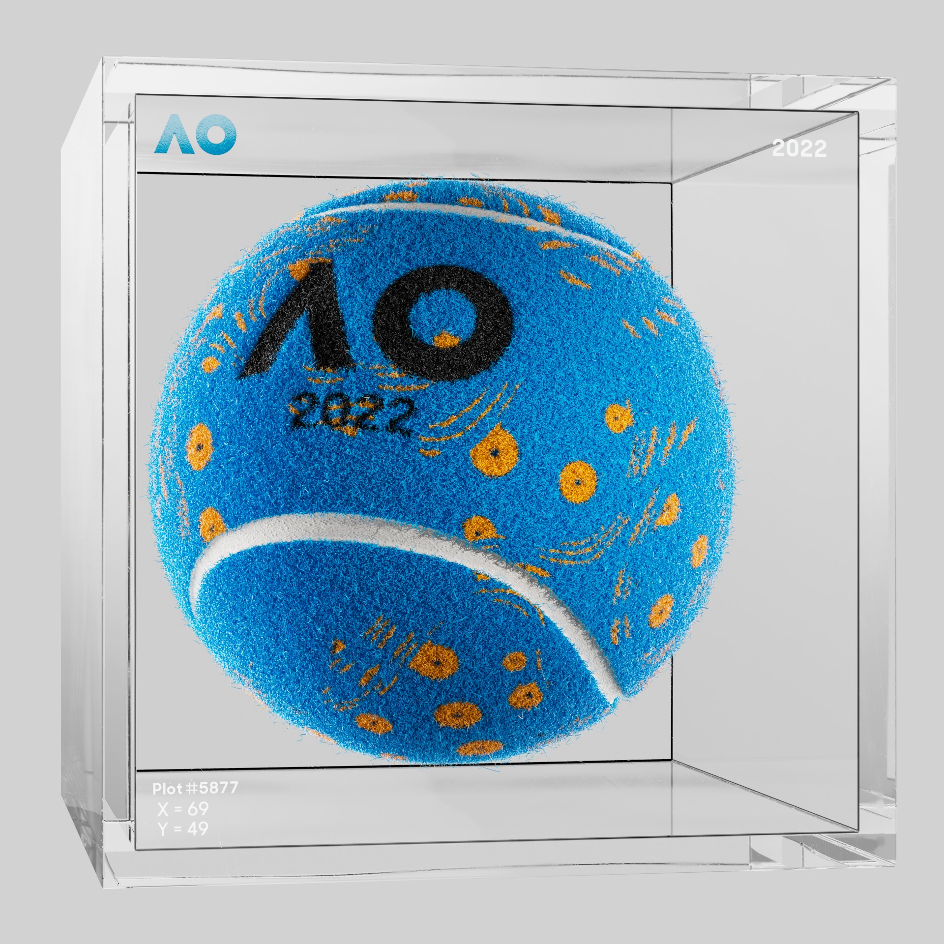 The Australian Open - The Australian Open Art Ball - AO Art Ball #3936 - NFT # 3936
