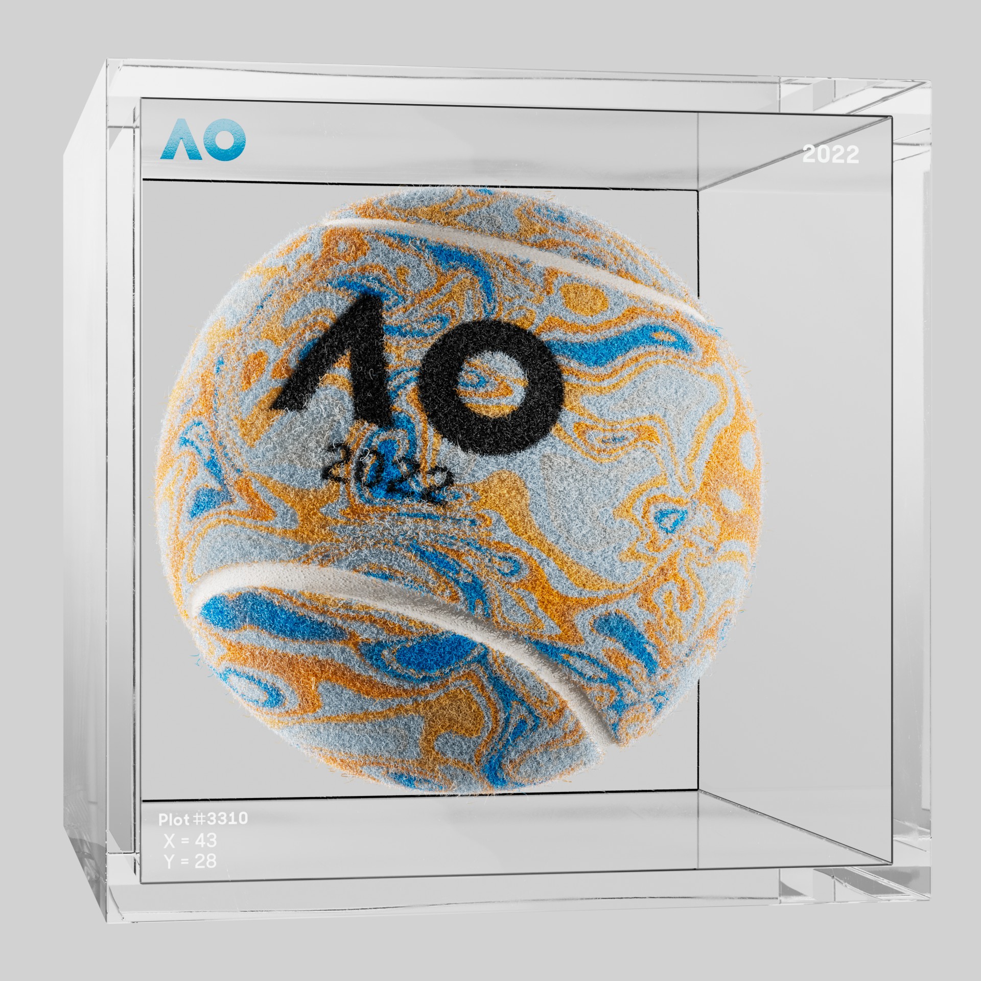 The Australian Open - The Australian Open Art Ball - AO Art Ball #3937 - NFT # 3937