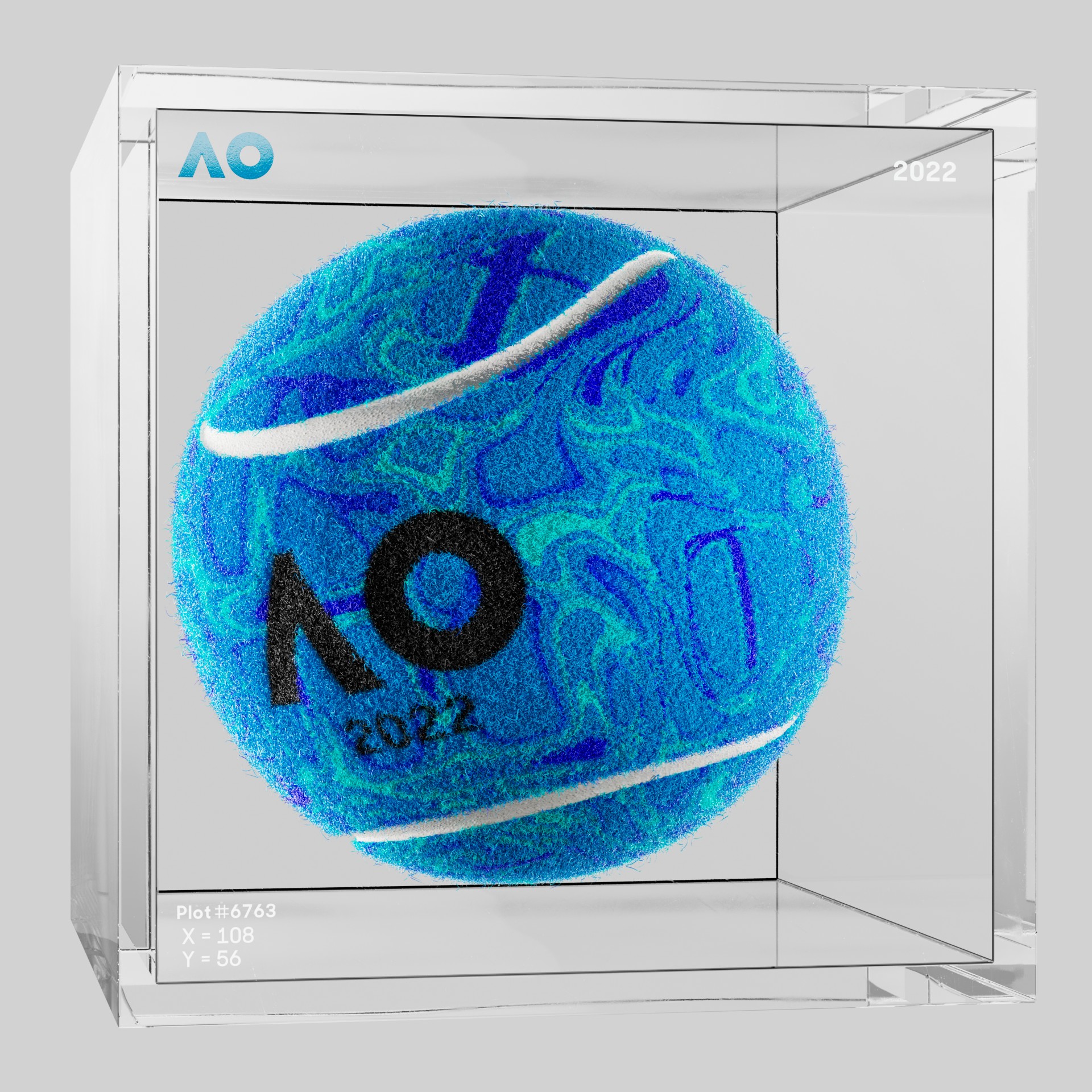 The Australian Open - The Australian Open Art Ball - AO Art Ball #3943 - NFT # 3943