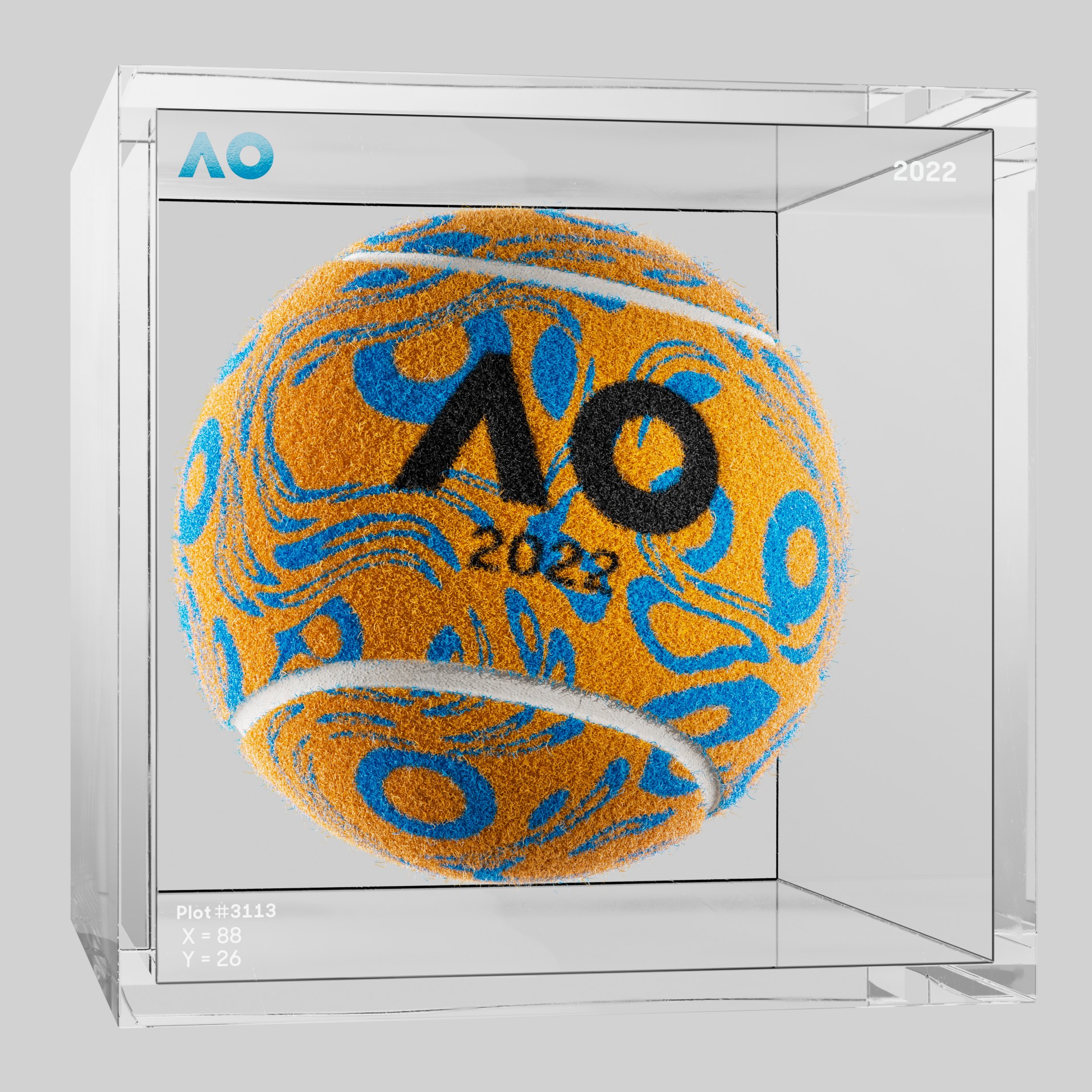 The Australian Open - The Australian Open Art Ball - AO Art Ball #395 - NFT # 395