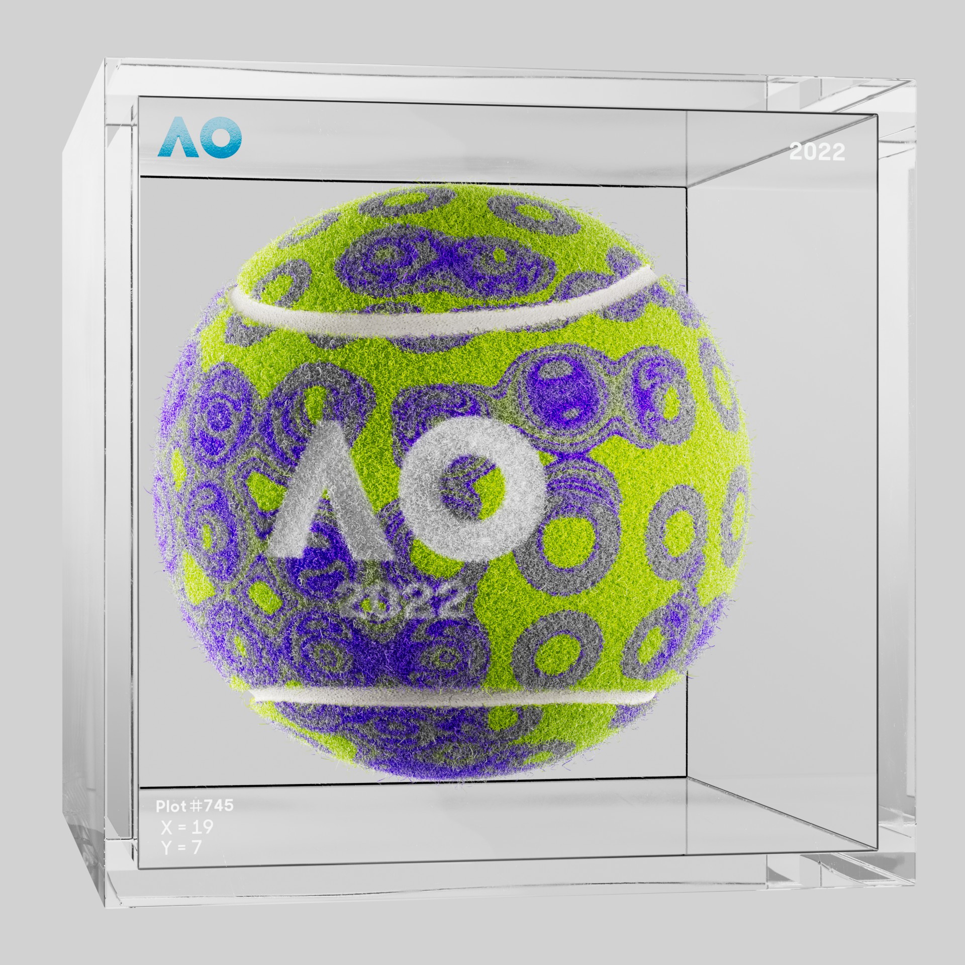 The Australian Open - The Australian Open Art Ball - AO Art Ball #3952 - NFT # 3952