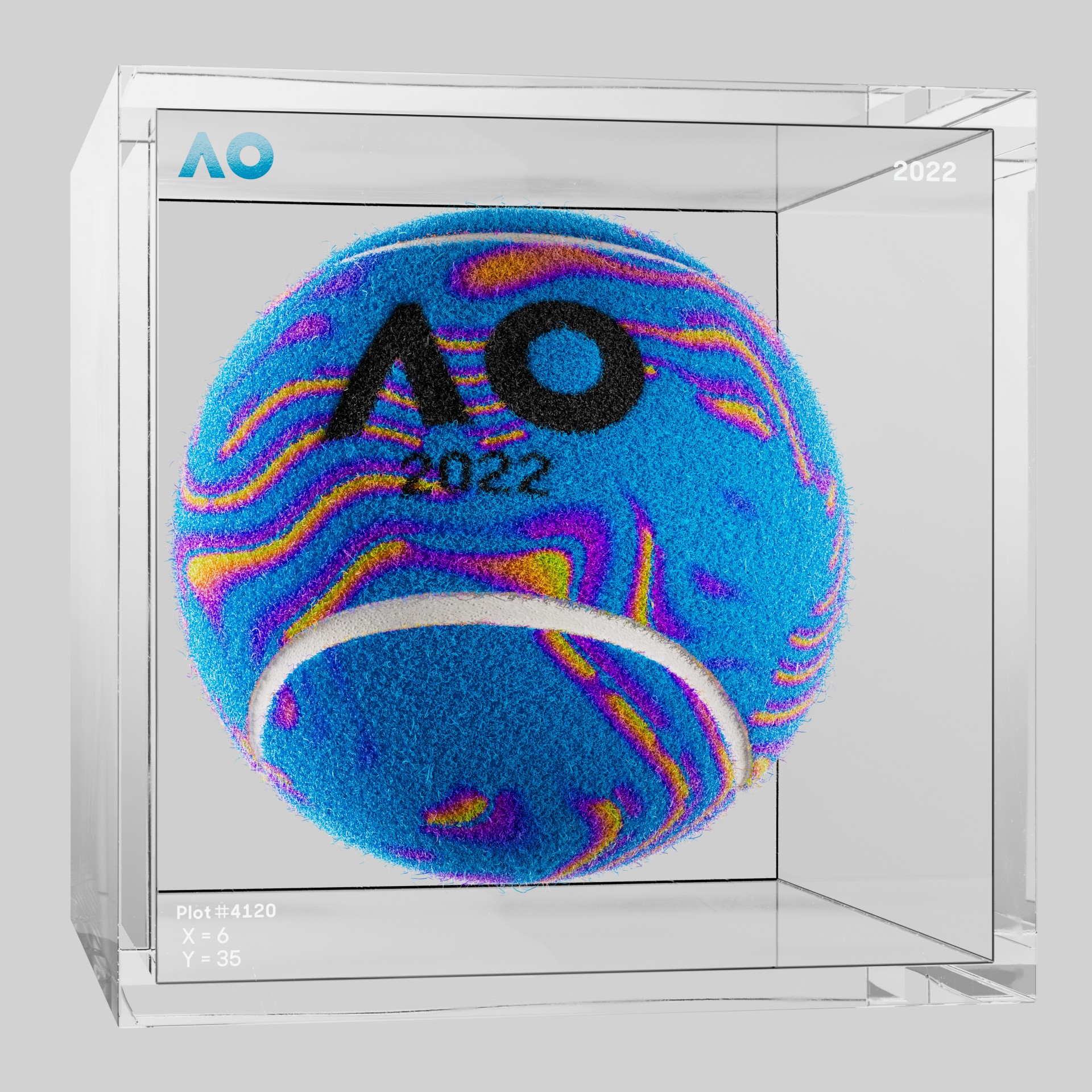 The Australian Open - The Australian Open Art Ball - AO Art Ball #3954 - NFT # 3954