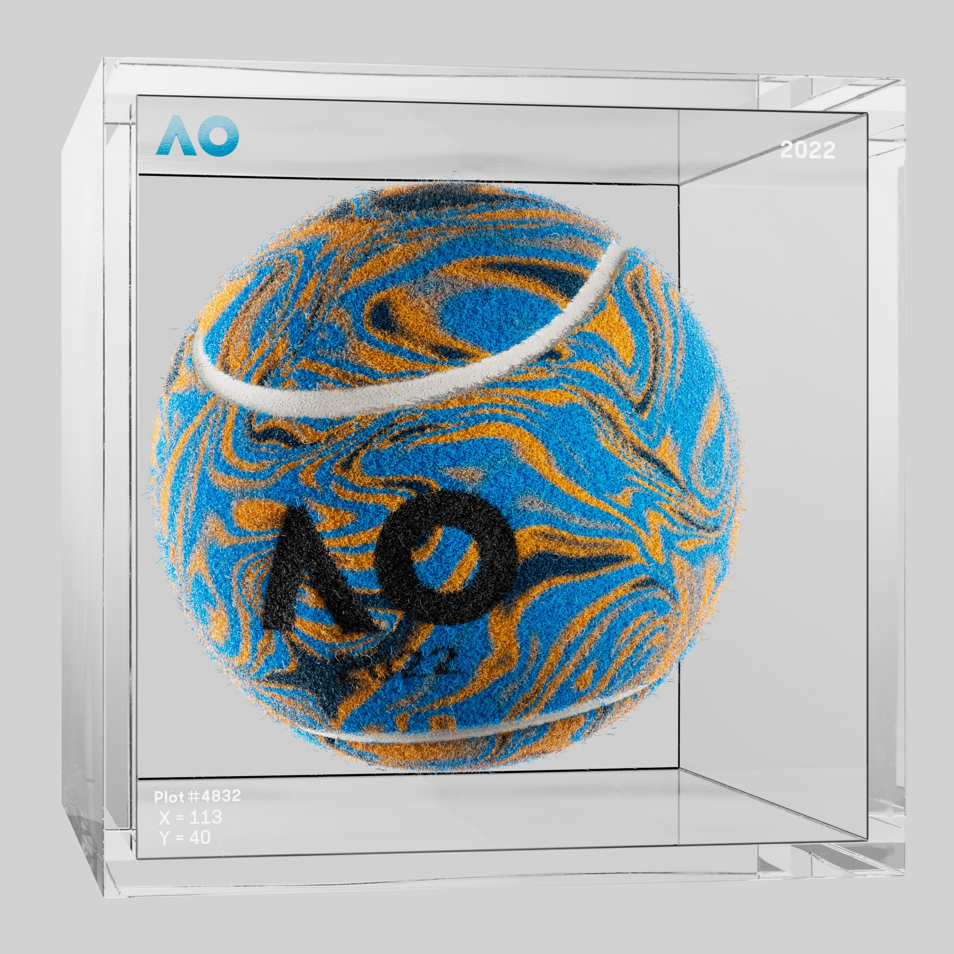The Australian Open - The Australian Open Art Ball - AO Art Ball #3955 - NFT # 3955