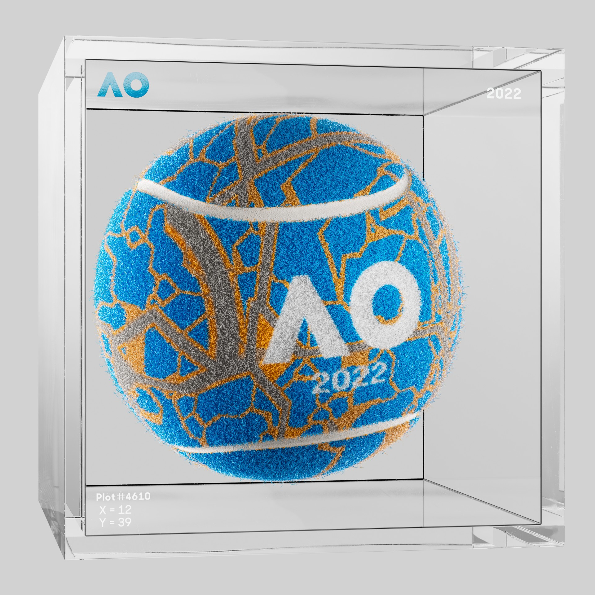 The Australian Open - The Australian Open Art Ball - AO Art Ball #3958 - NFT # 3958