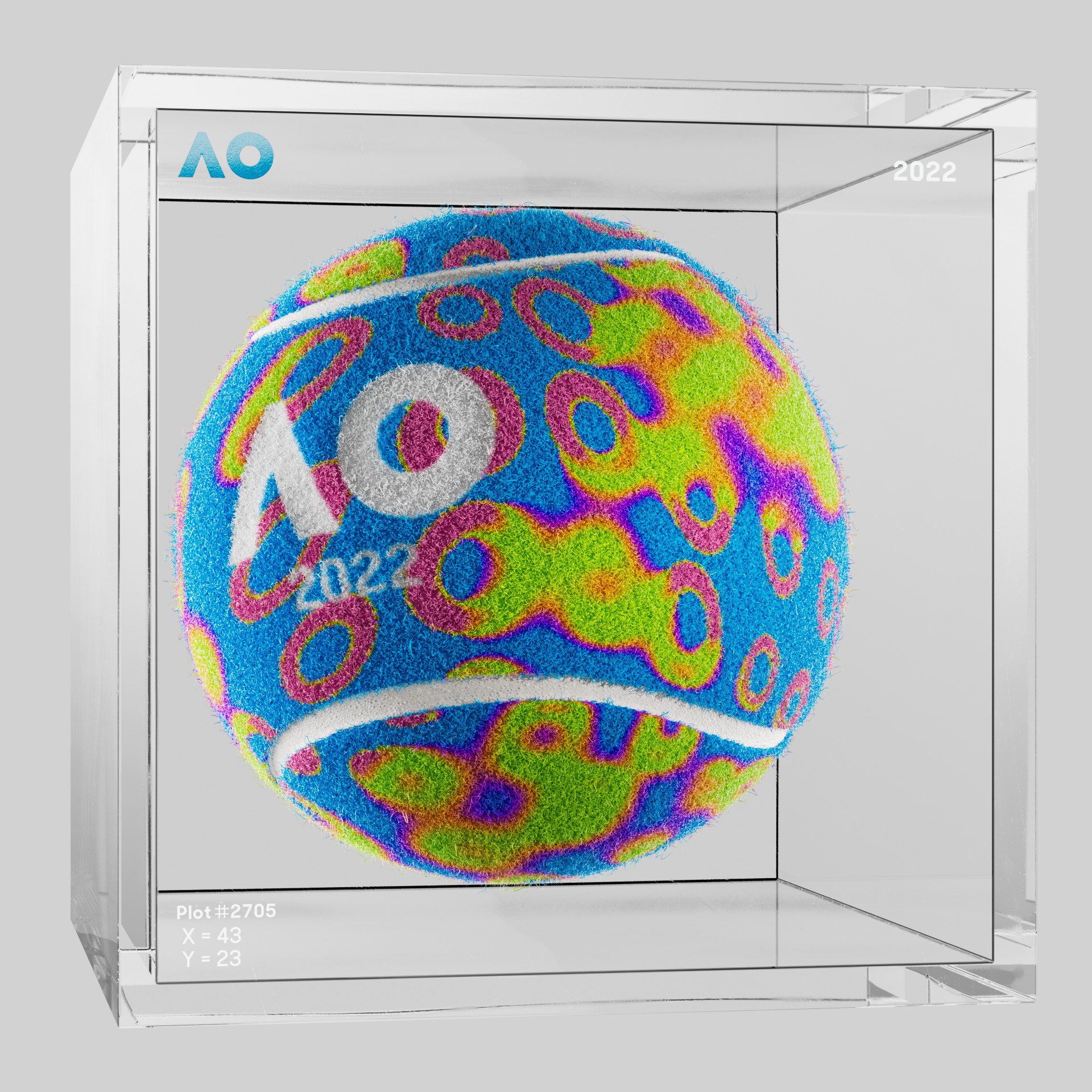 The Australian Open - The Australian Open Art Ball - AO Art Ball #396 - NFT # 396