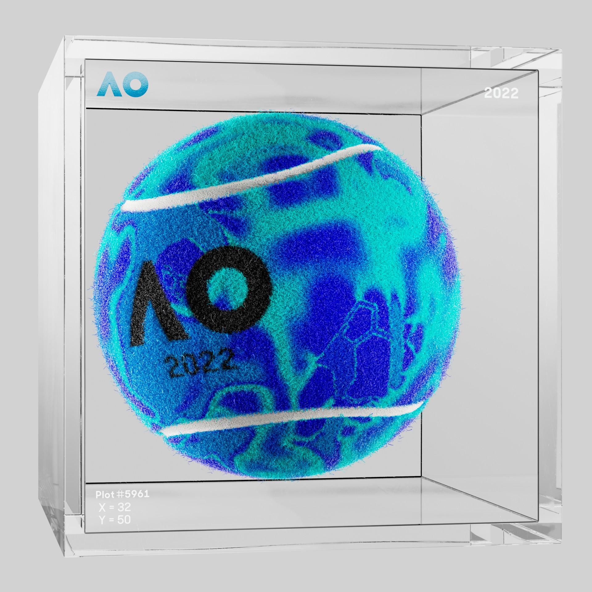 The Australian Open - The Australian Open Art Ball - AO Art Ball #3965 - NFT # 3965