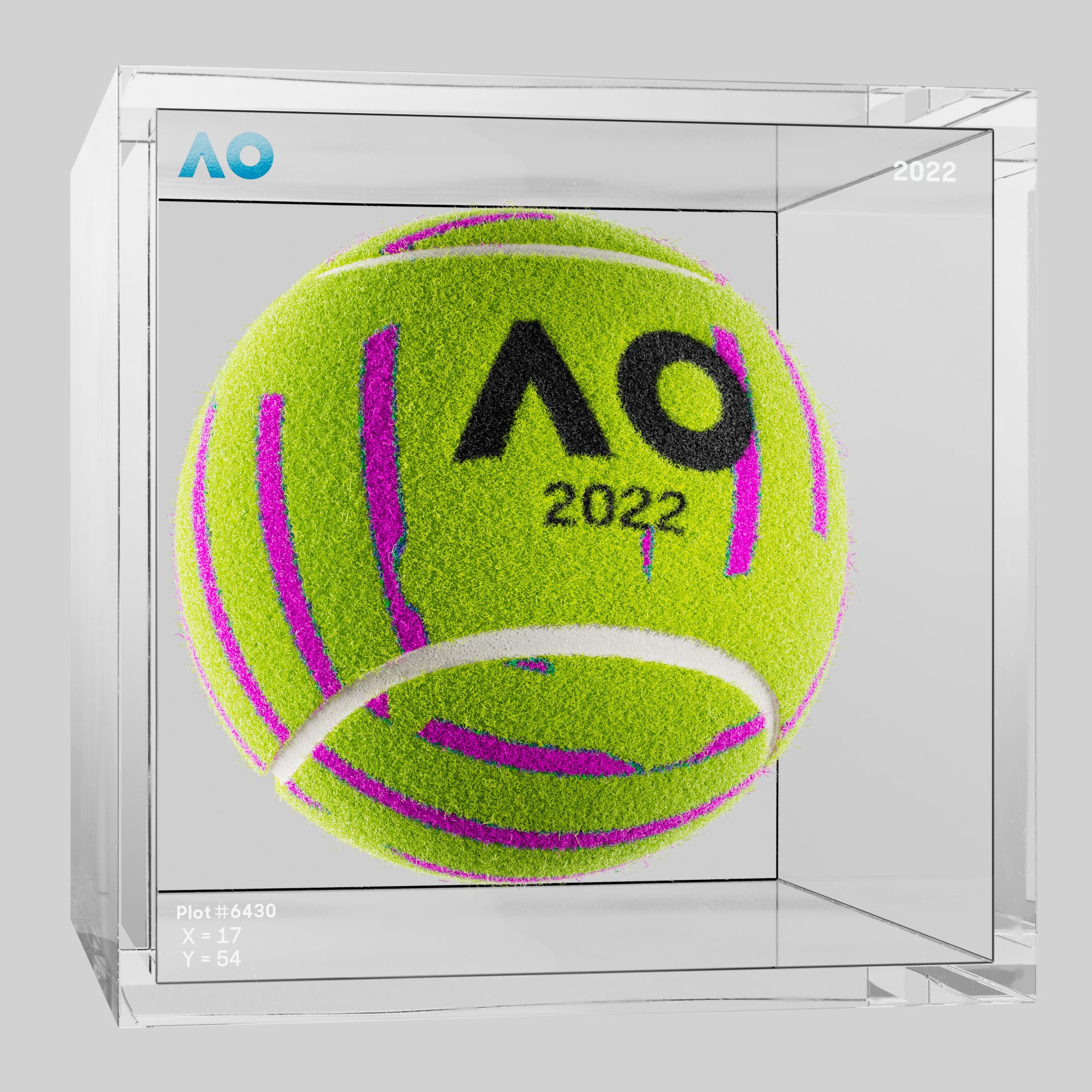 The Australian Open - The Australian Open Art Ball - AO Art Ball #3966 - NFT # 3966