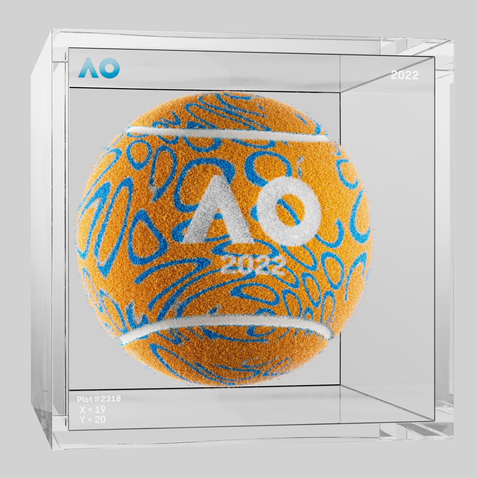 The Australian Open - The Australian Open Art Ball - AO Art Ball #397 - NFT # 397