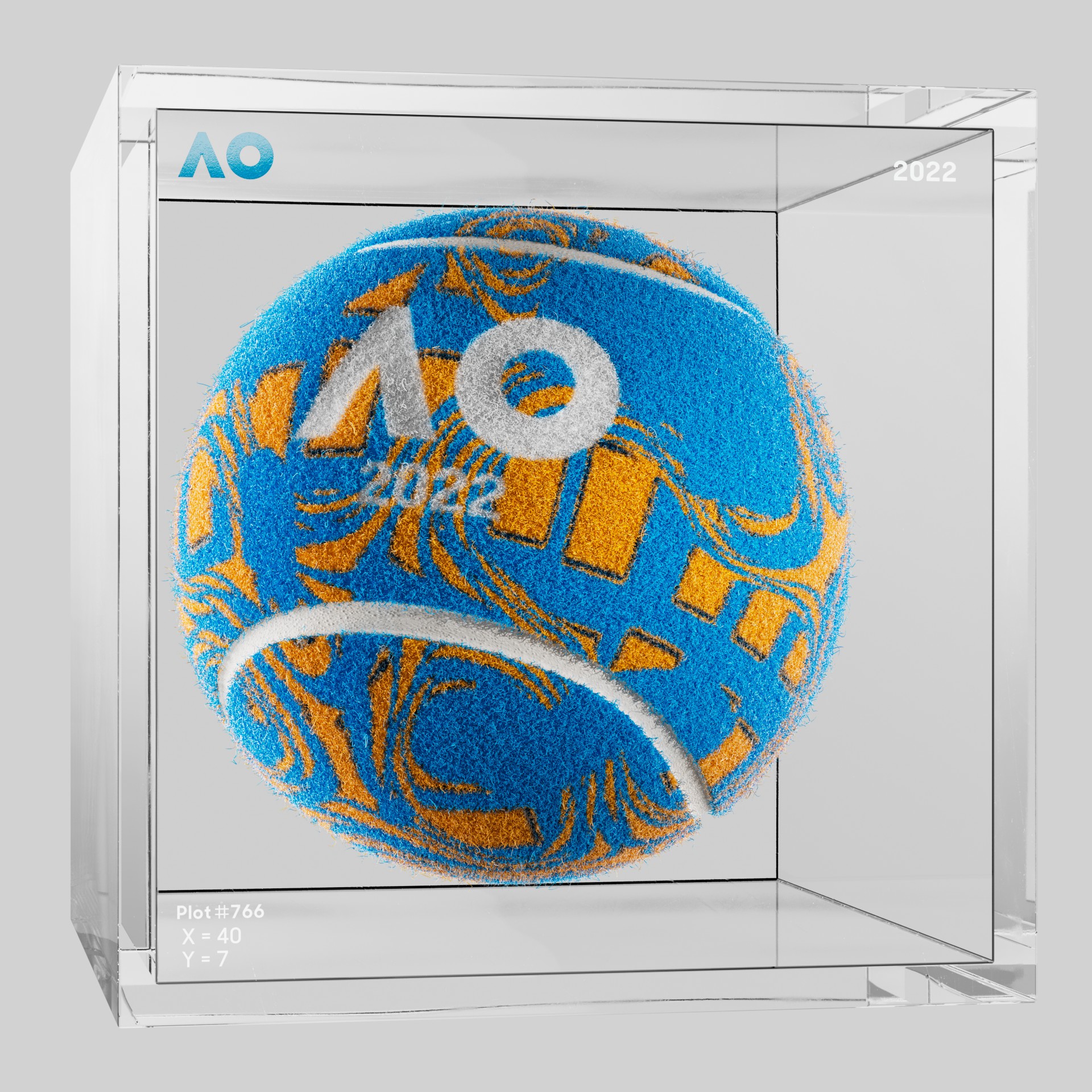 The Australian Open - The Australian Open Art Ball - AO Art Ball #3972 - NFT # 3972