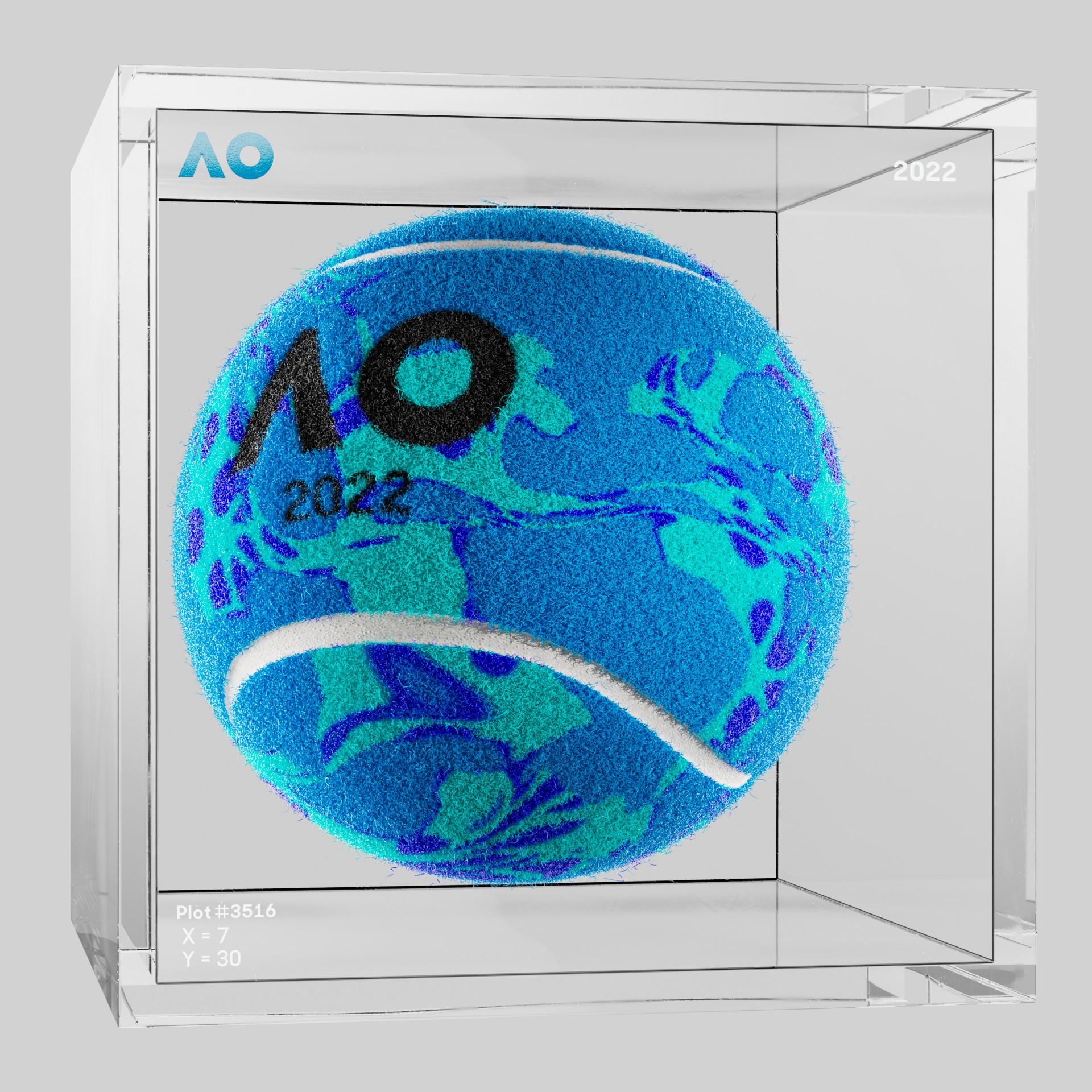 The Australian Open - The Australian Open Art Ball - AO Art Ball #3974 - NFT # 3974