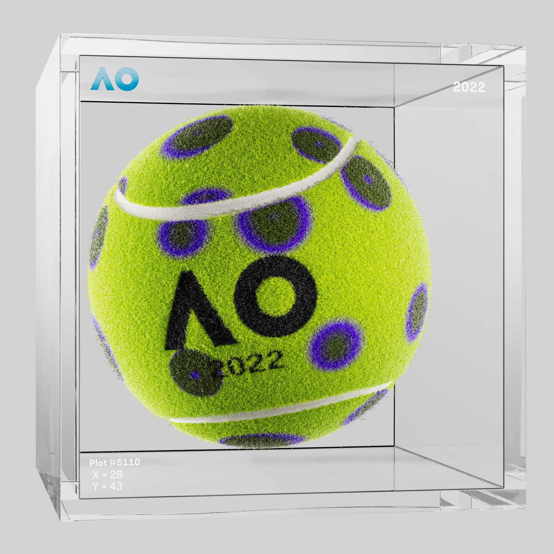 The Australian Open - The Australian Open Art Ball - AO Art Ball #3975 - NFT # 3975
