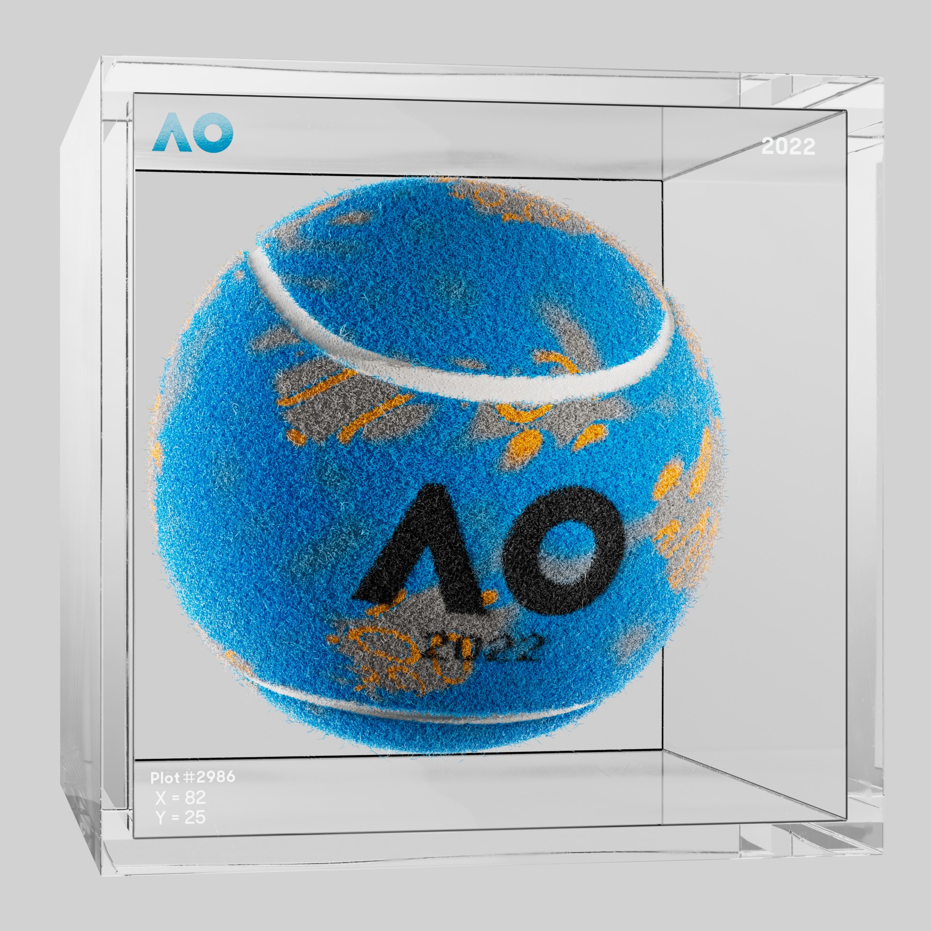 The Australian Open - The Australian Open Art Ball - AO Art Ball #3980 - NFT # 3980