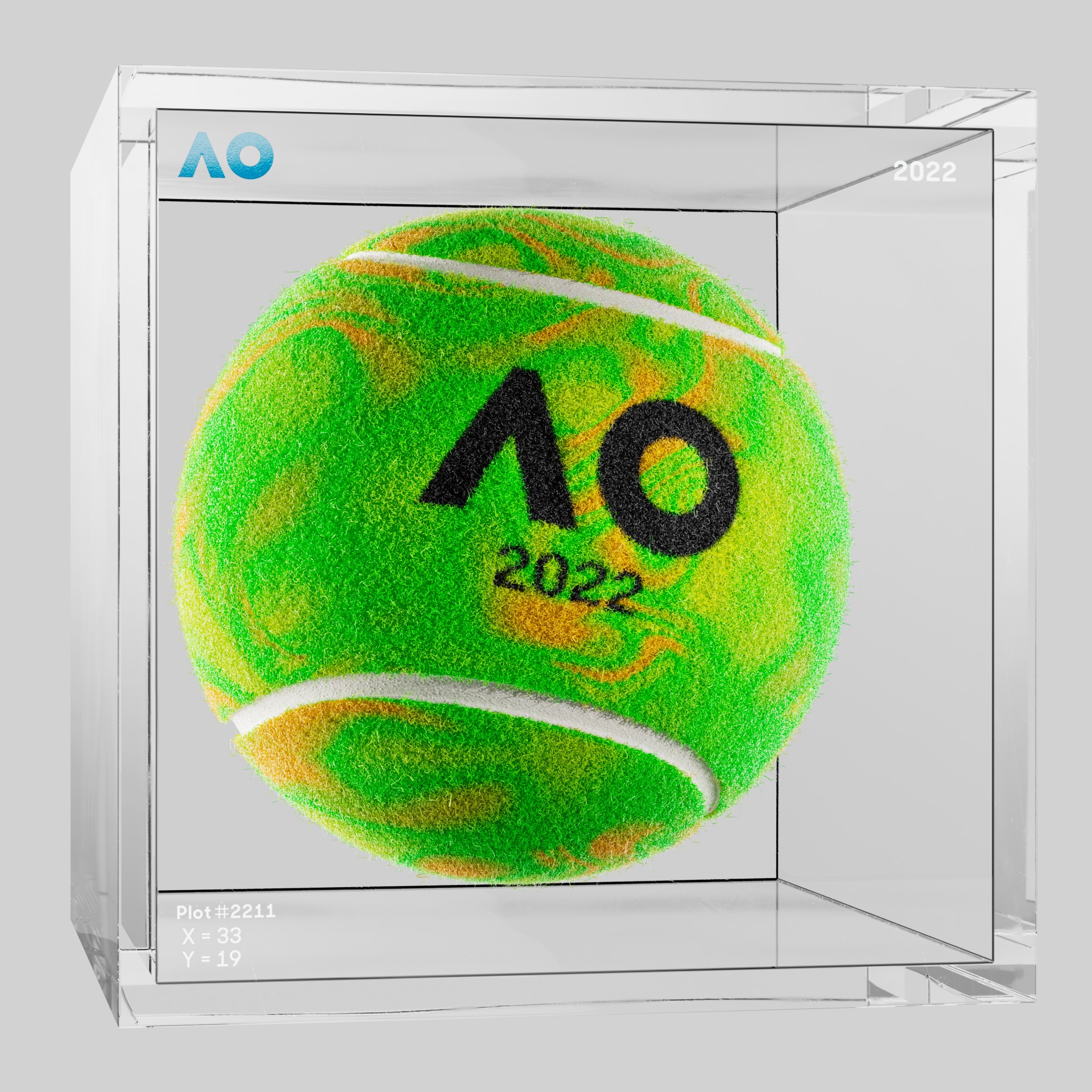 The Australian Open - The Australian Open Art Ball - AO Art Ball #3982 - NFT # 3982