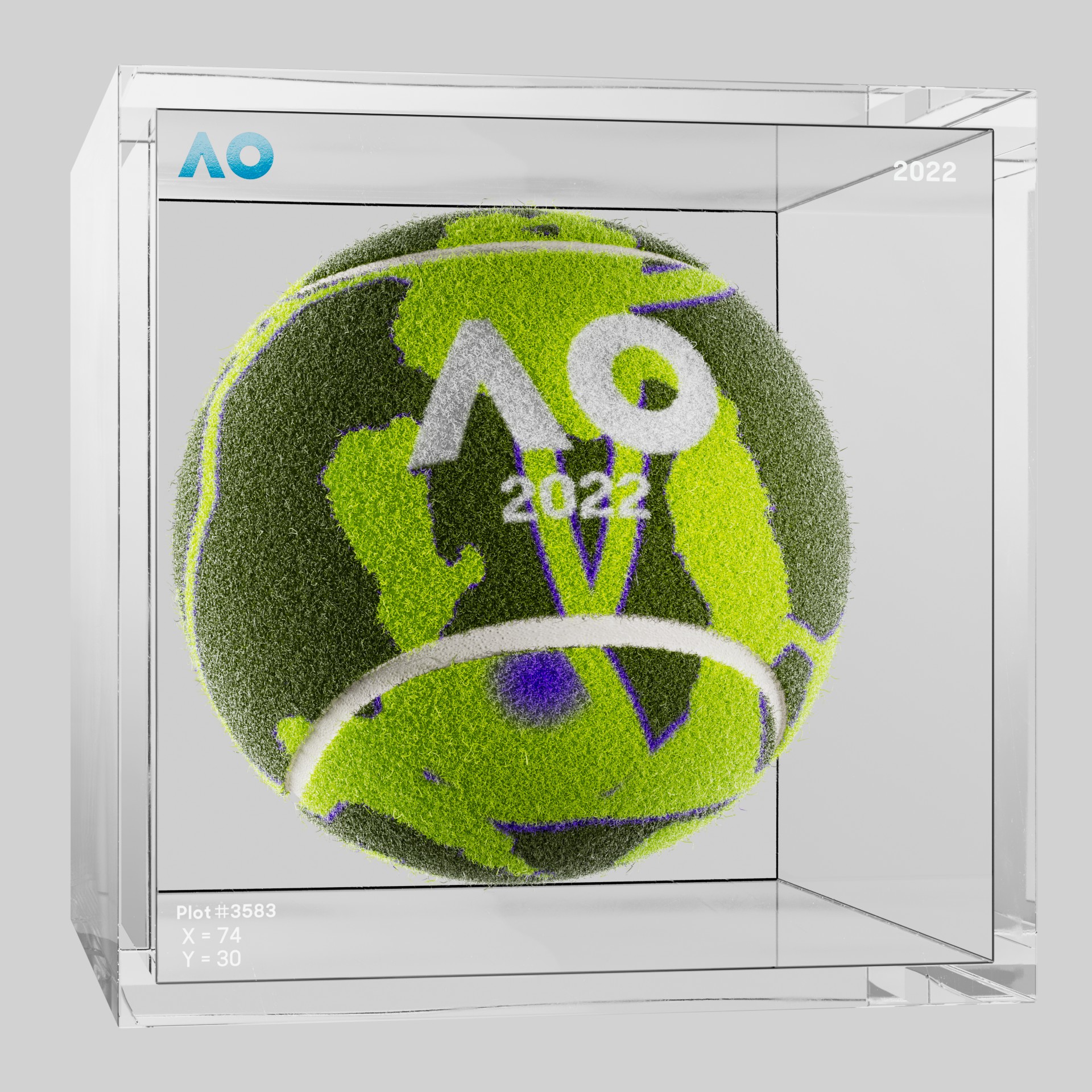 The Australian Open - The Australian Open Art Ball - AO Art Ball #3985 - NFT # 3985