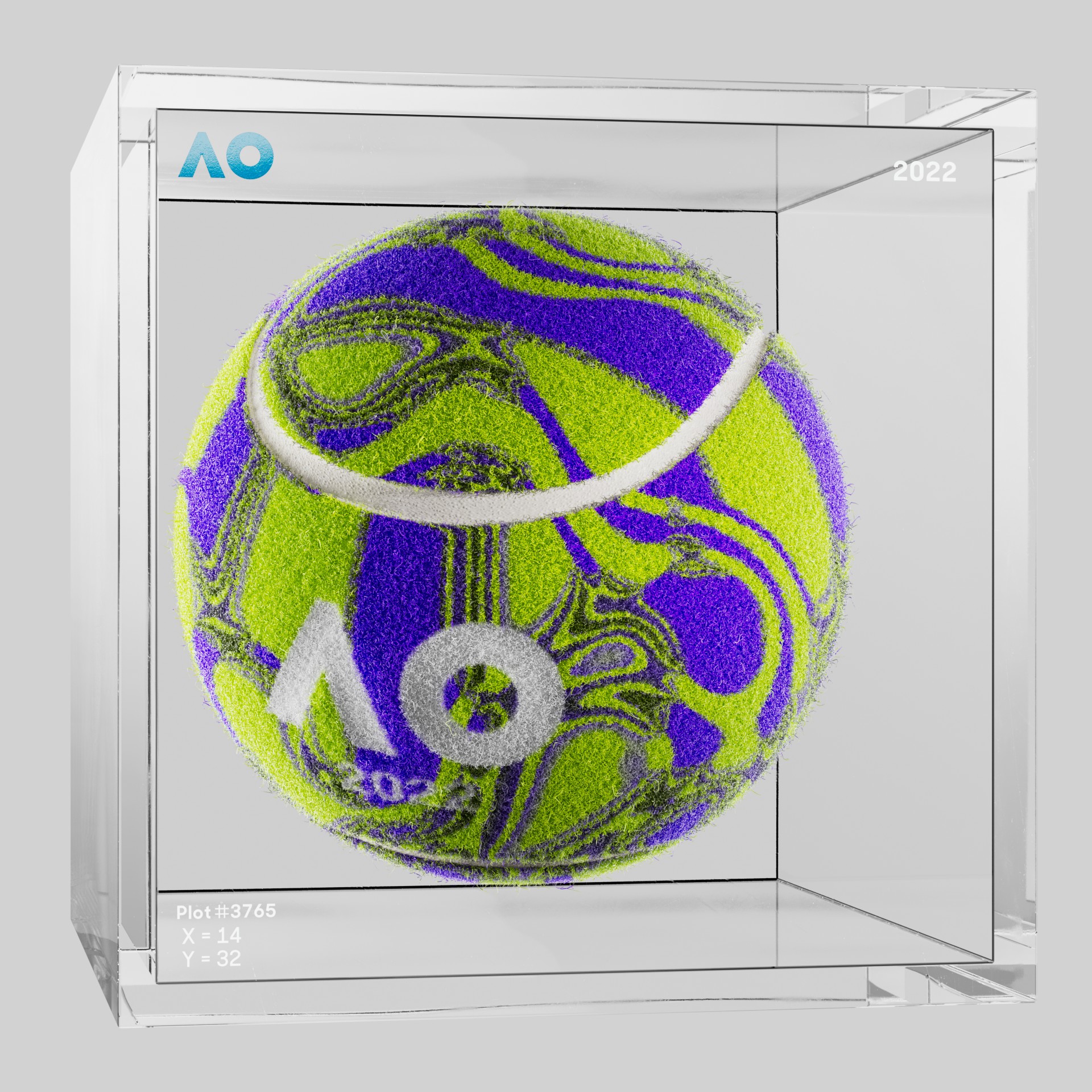 The Australian Open - The Australian Open Art Ball - AO Art Ball #3987 - NFT # 3987