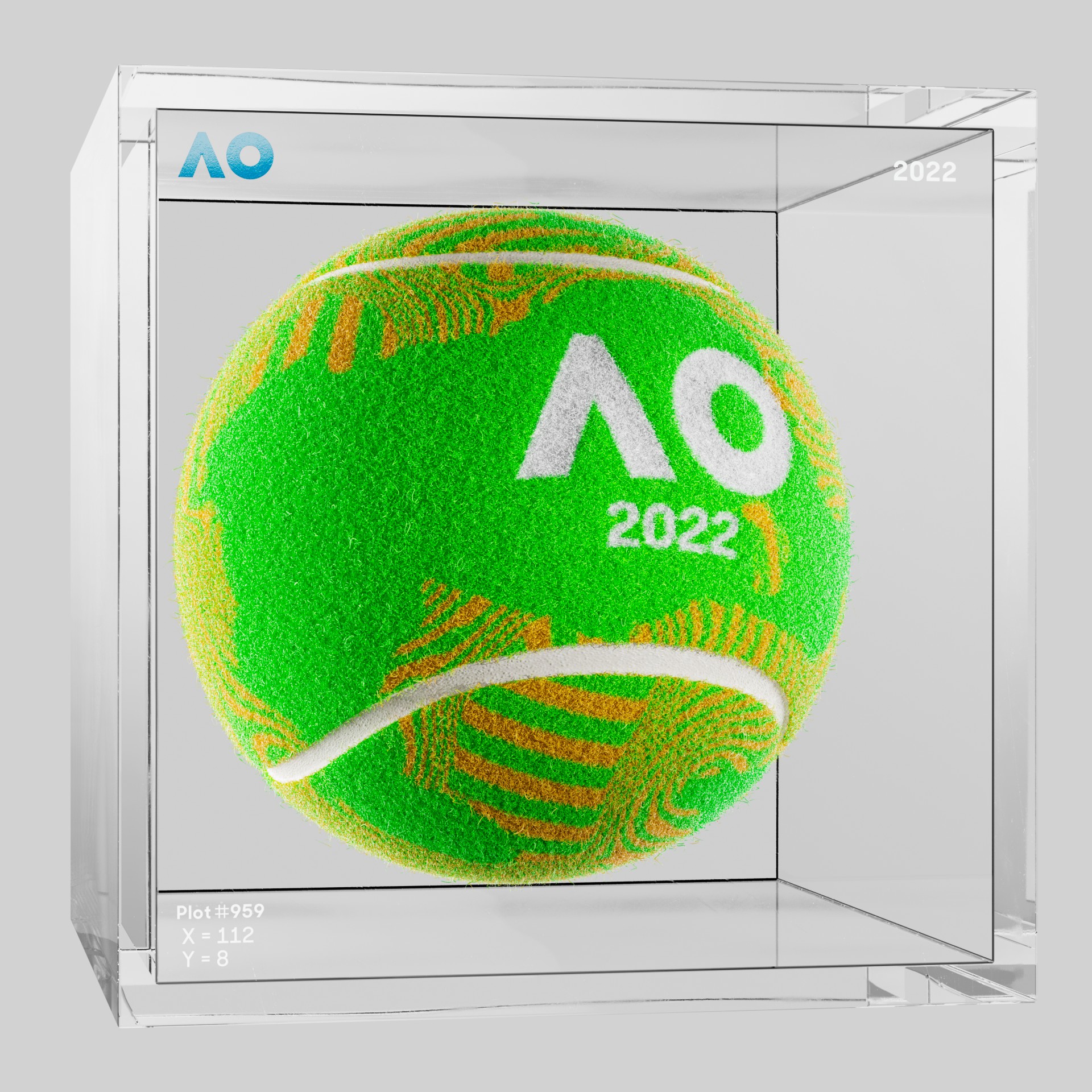 The Australian Open - The Australian Open Art Ball - AO Art Ball #3989 - NFT # 3989
