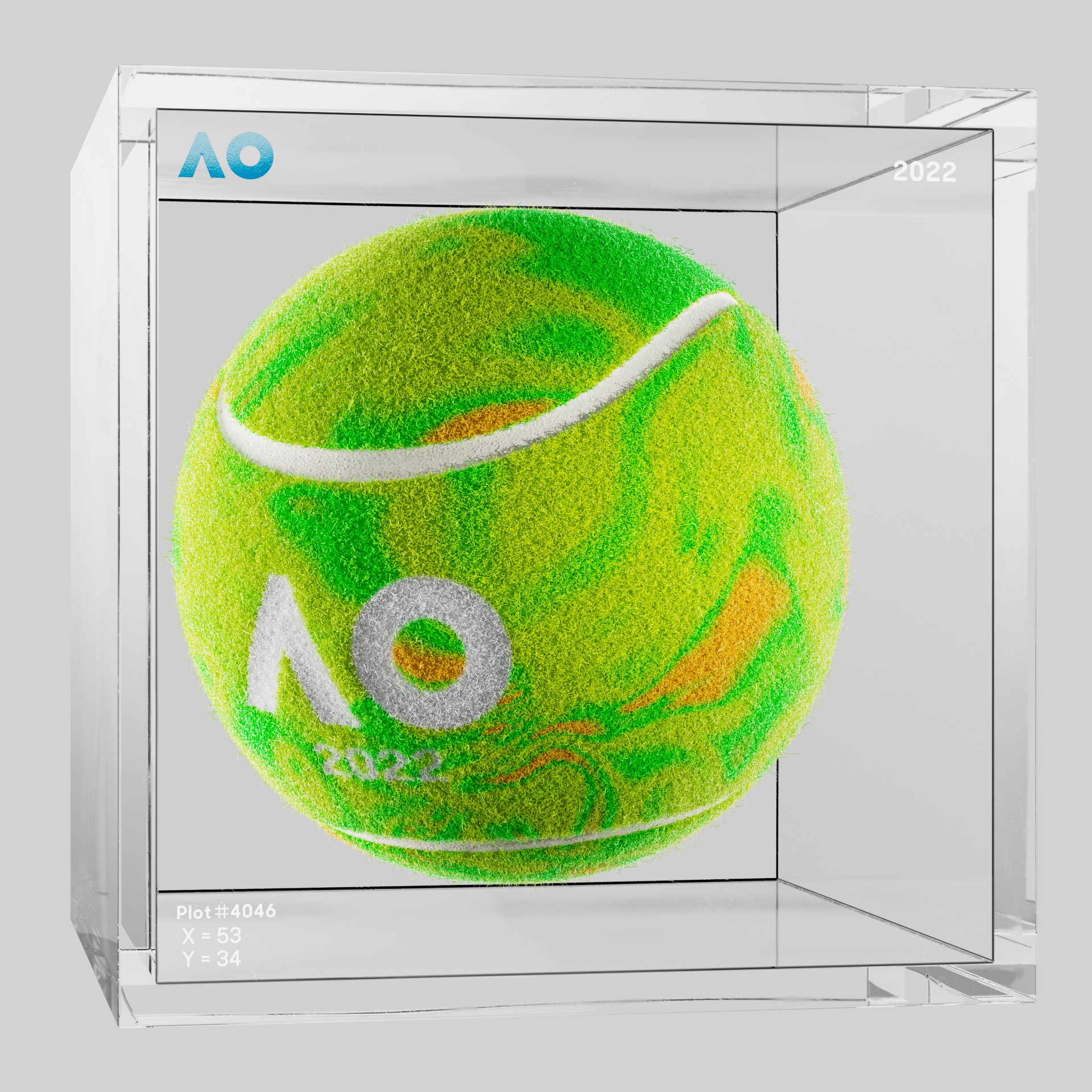 The Australian Open - The Australian Open Art Ball - AO Art Ball #3993 - NFT # 3993