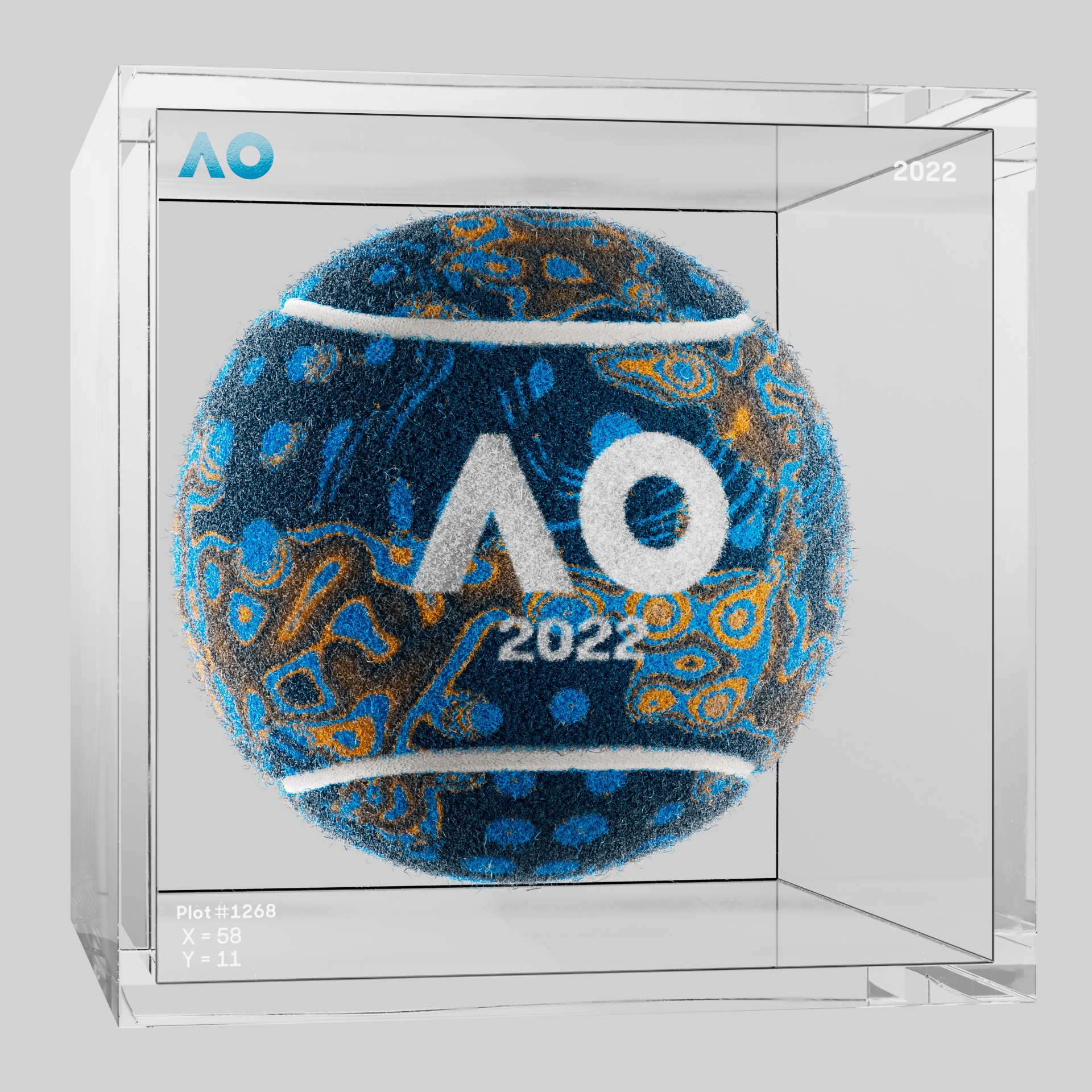 The Australian Open - The Australian Open Art Ball - AO Art Ball #3996 - NFT # 3996