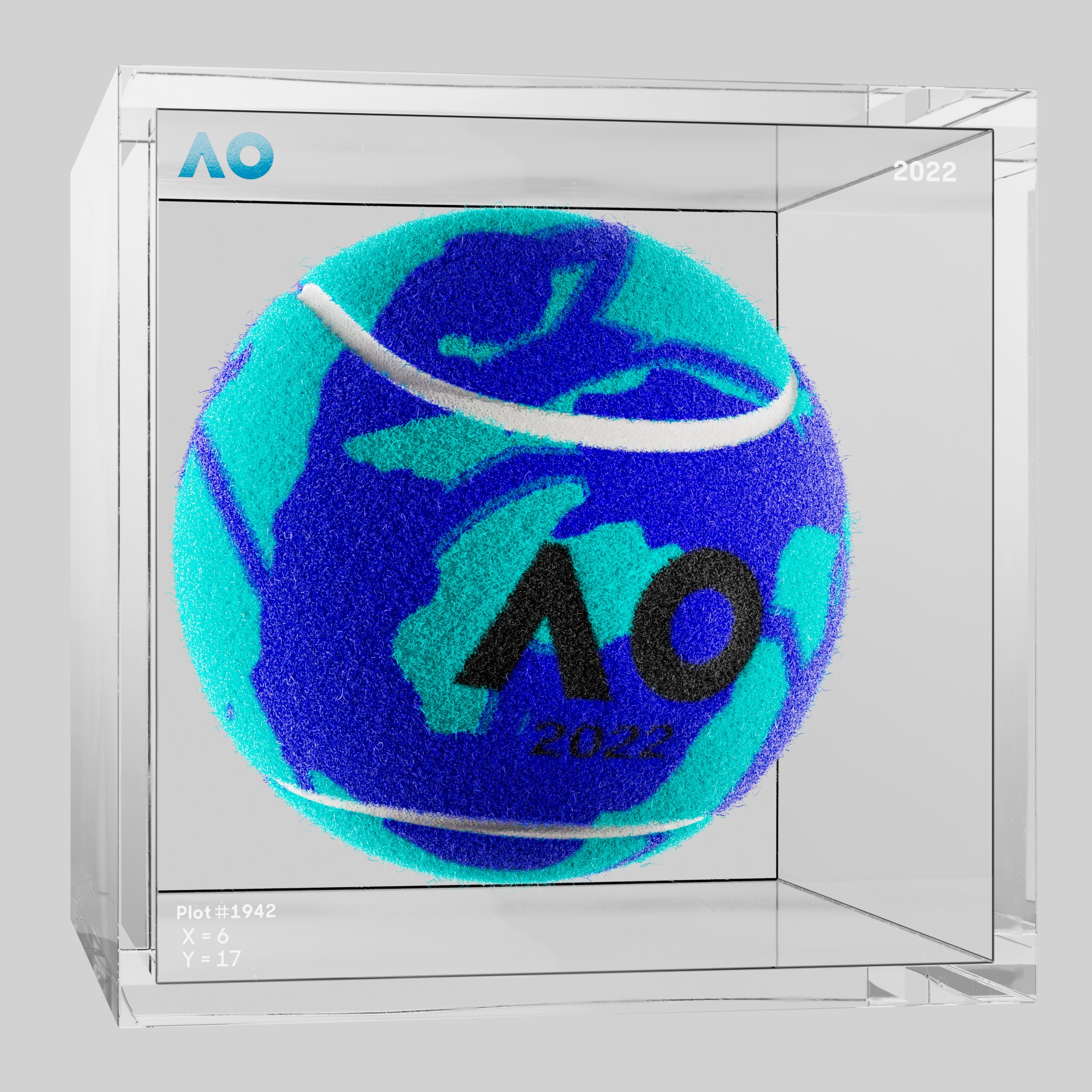 The Australian Open - The Australian Open Art Ball - AO Art Ball #4010 - NFT # 4010