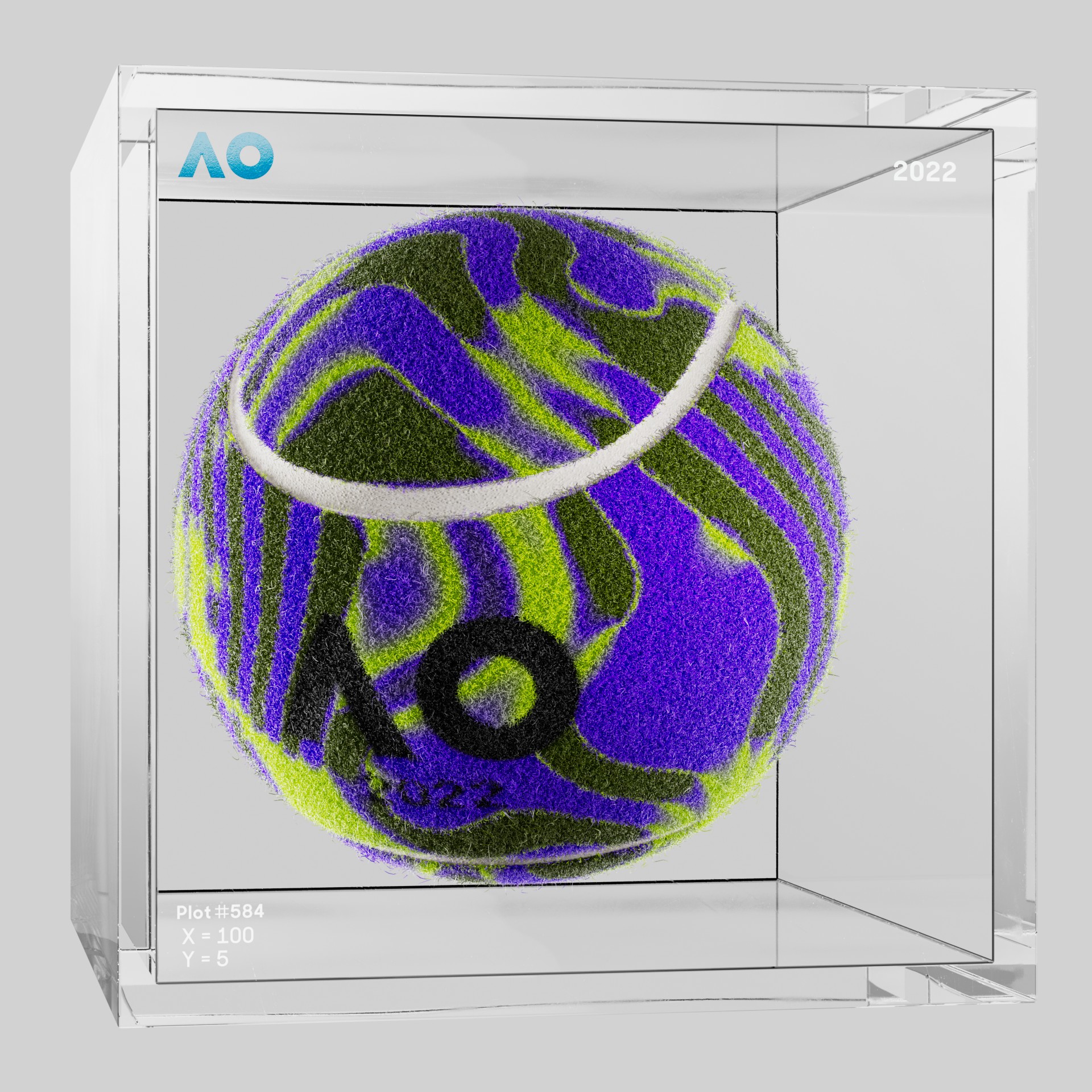 The Australian Open - The Australian Open Art Ball - AO Art Ball #4013 - NFT # 4013