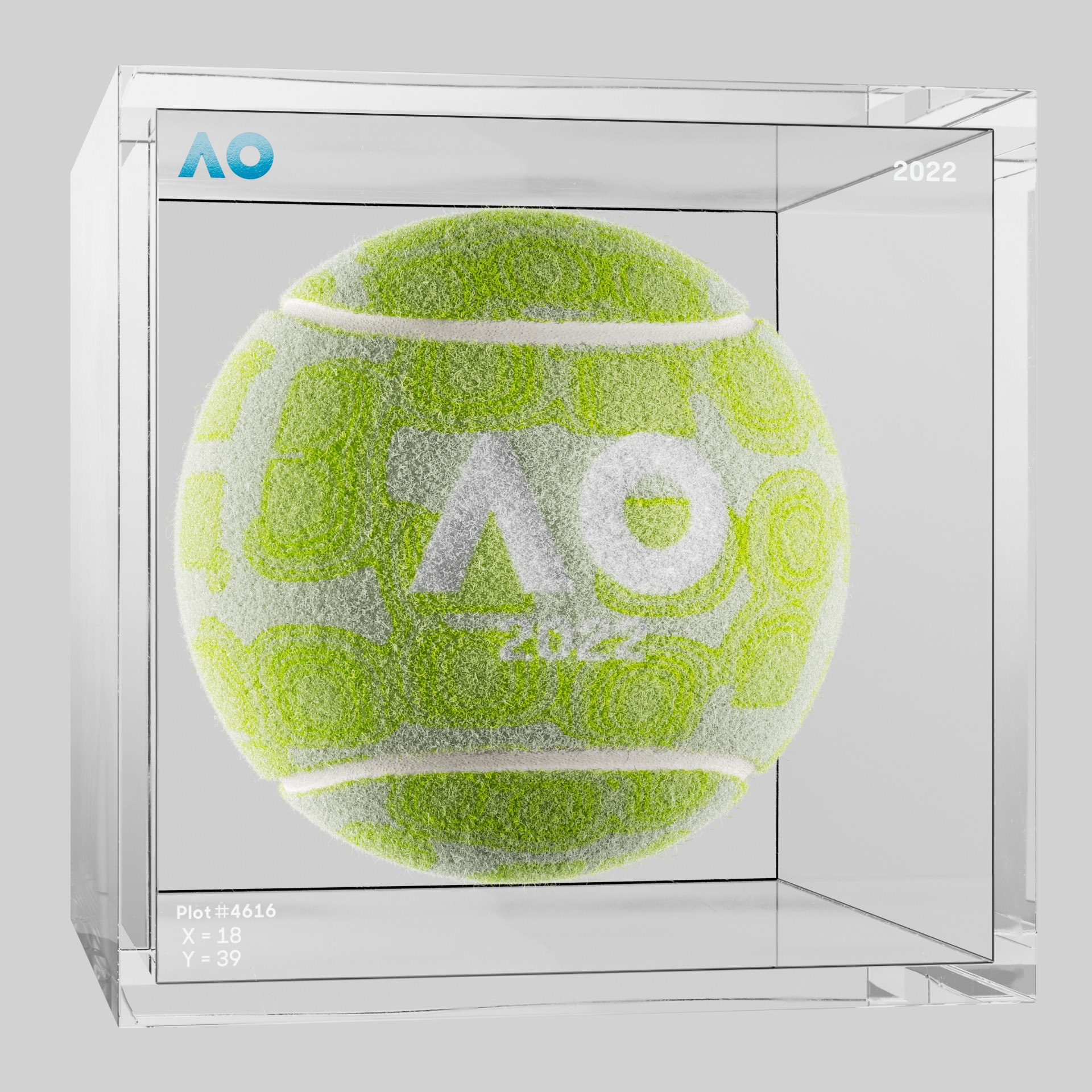 The Australian Open - The Australian Open Art Ball - AO Art Ball #4014 - NFT # 4014