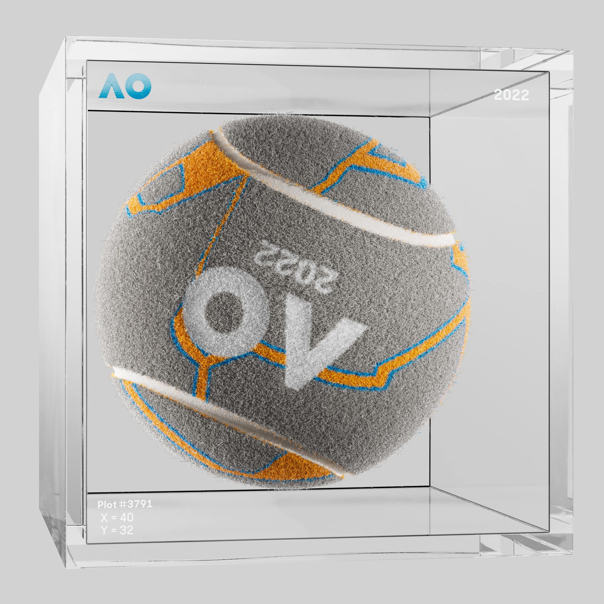 The Australian Open - The Australian Open Art Ball - AO Art Ball #4015 - NFT # 4015