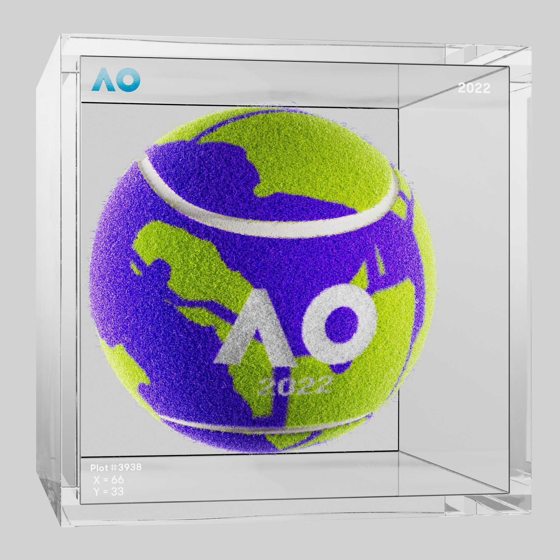 The Australian Open - The Australian Open Art Ball - AO Art Ball #4017 - NFT # 4017