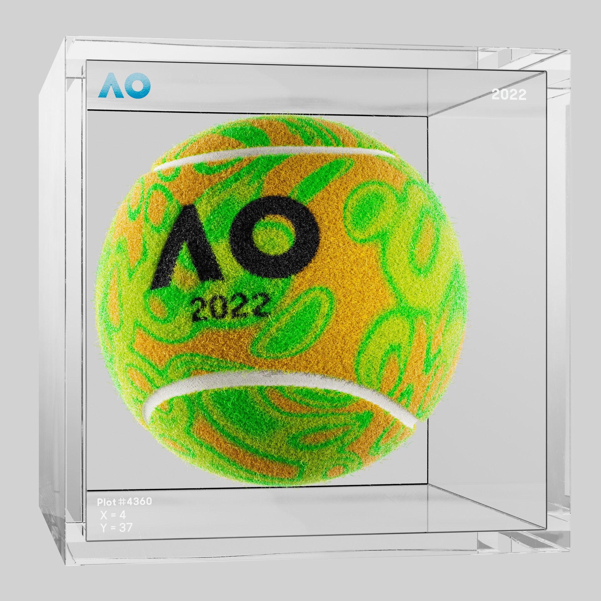 The Australian Open - The Australian Open Art Ball - AO Art Ball #4018 - NFT # 4018