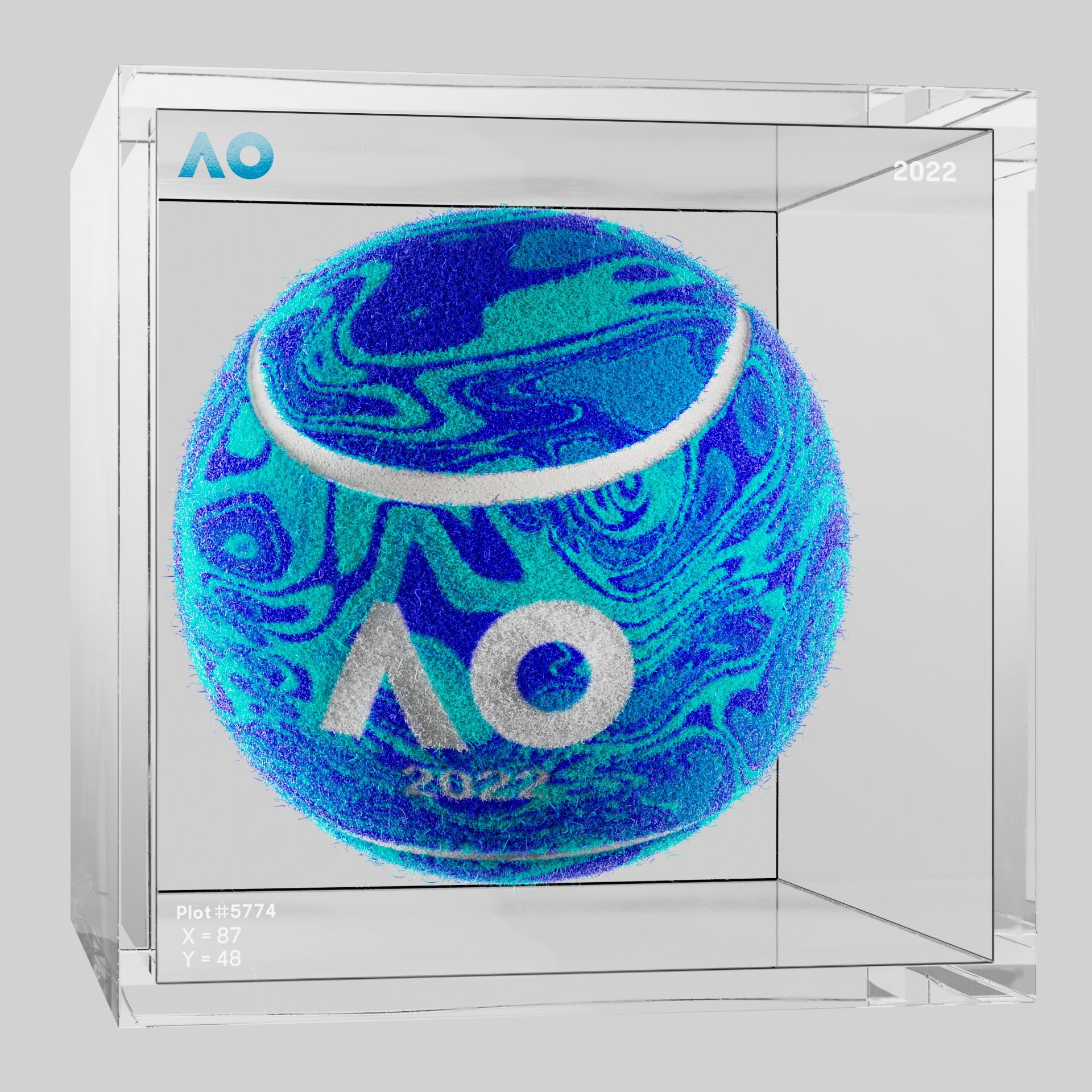 The Australian Open - The Australian Open Art Ball - AO Art Ball #4021 - NFT # 4021