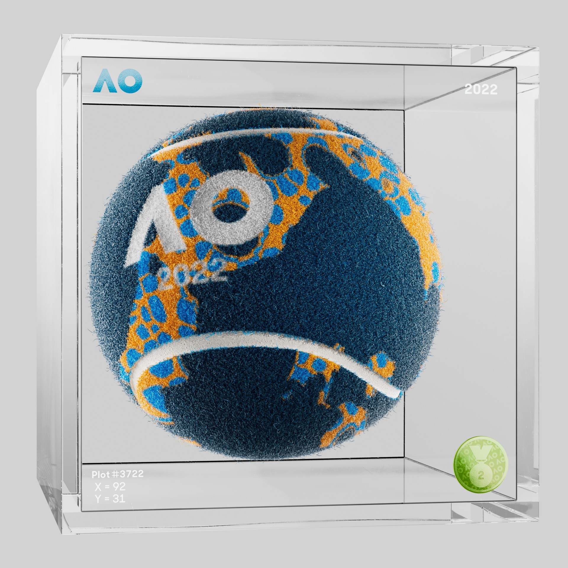 The Australian Open - The Australian Open Art Ball - AO Art Ball #4022 - NFT # 4022