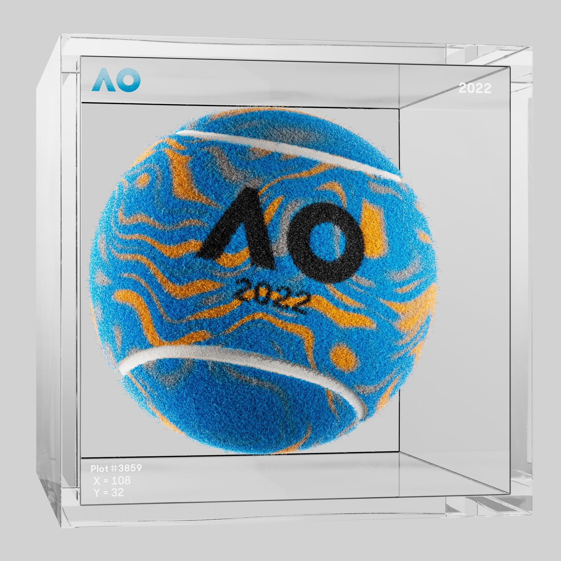 The Australian Open - The Australian Open Art Ball - AO Art Ball #4028 - NFT # 4028