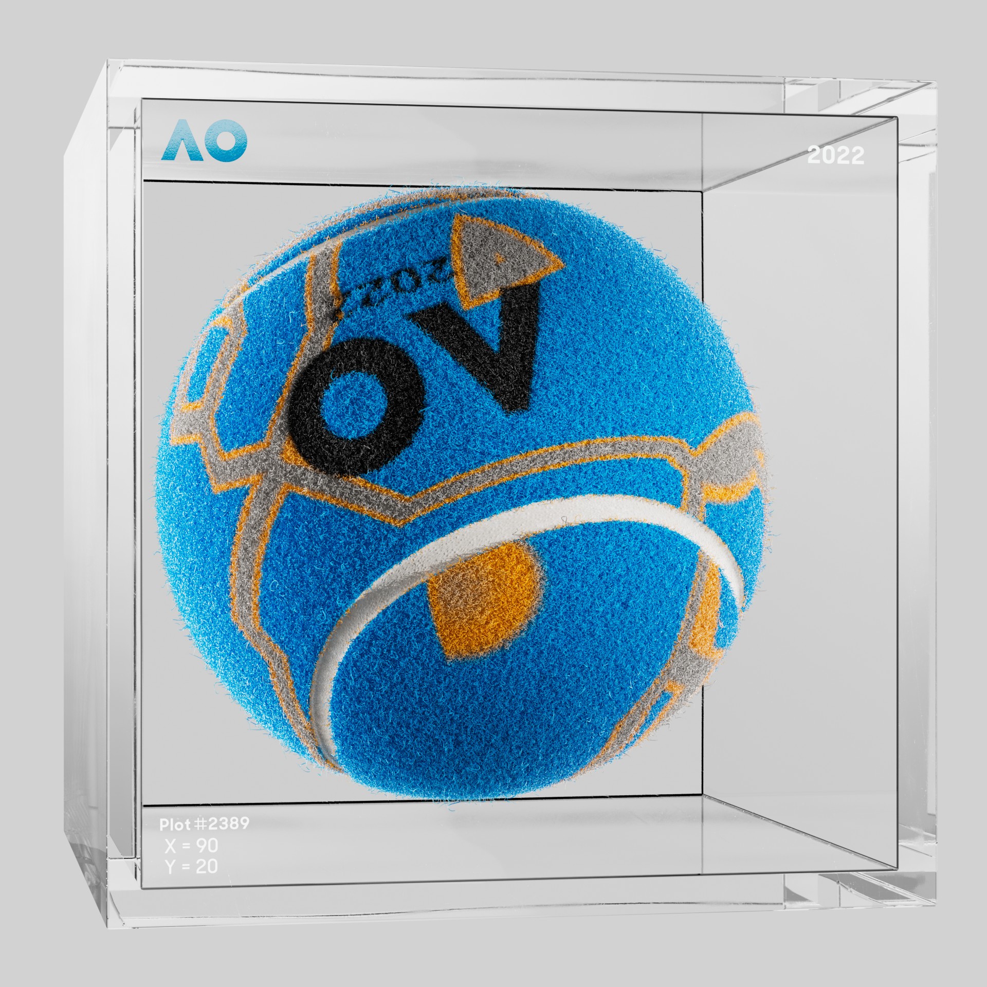 The Australian Open - The Australian Open Art Ball - AO Art Ball #4033 - NFT # 4033