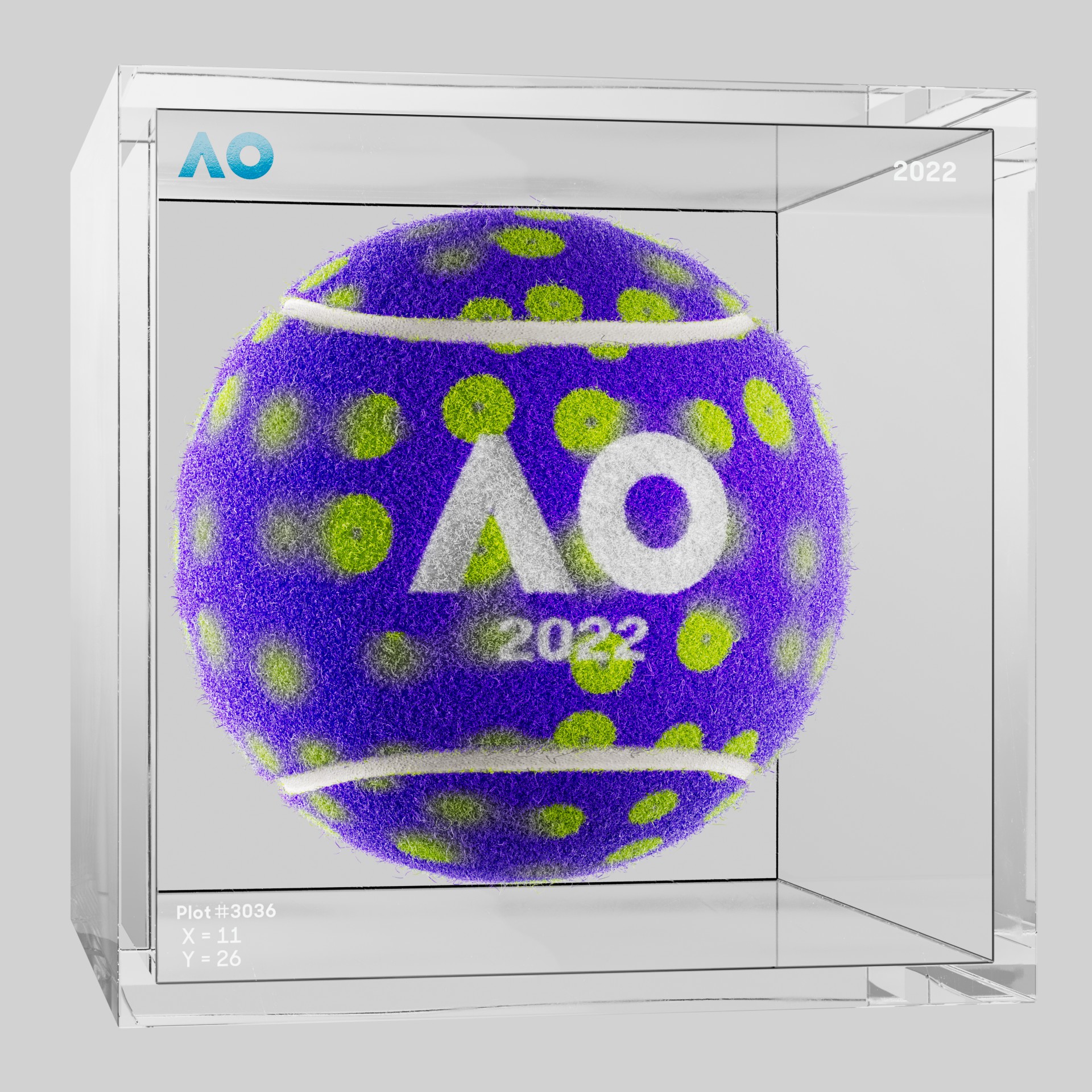 The Australian Open - The Australian Open Art Ball - AO Art Ball #4037 - NFT # 4037