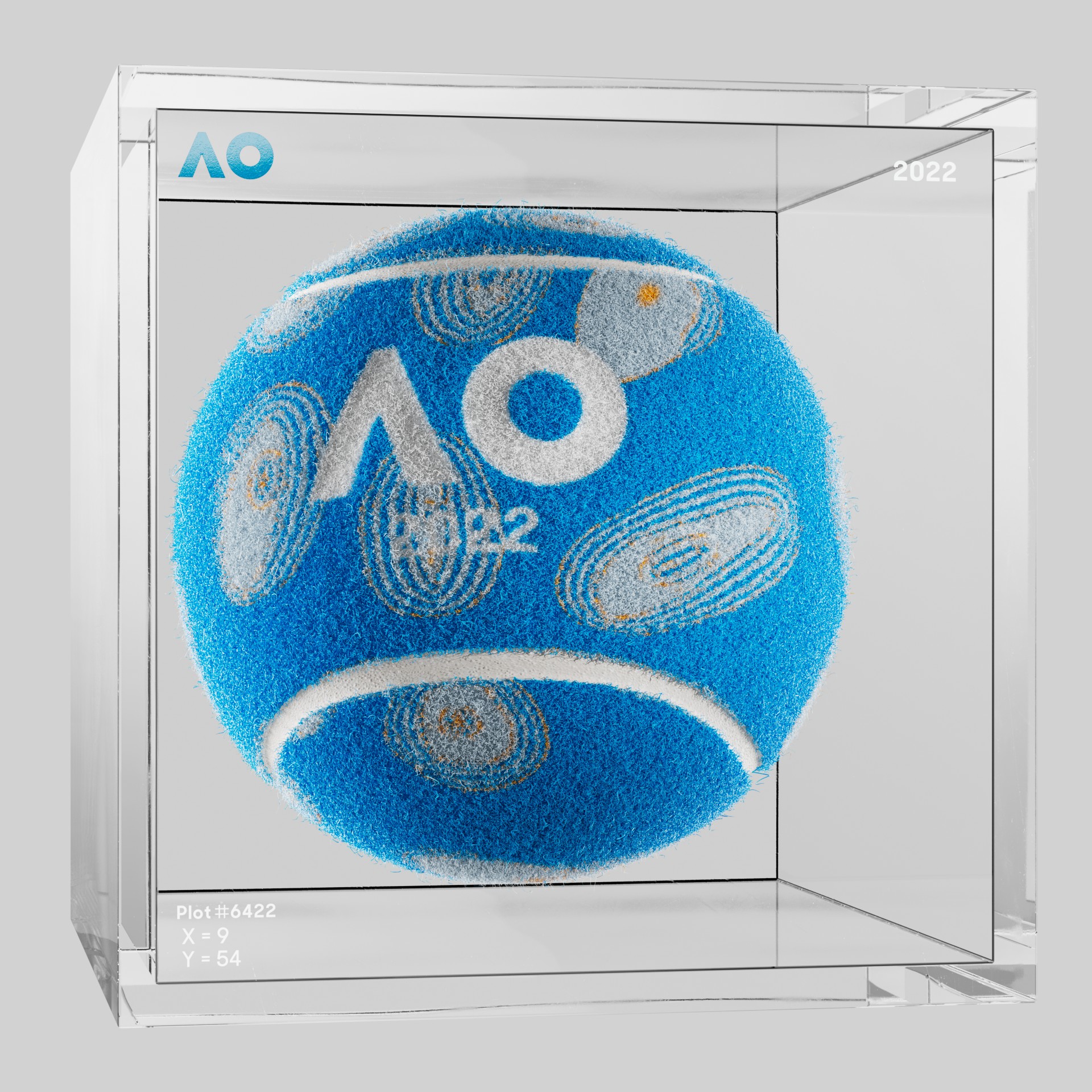The Australian Open - The Australian Open Art Ball - AO Art Ball #4044 - NFT # 4044