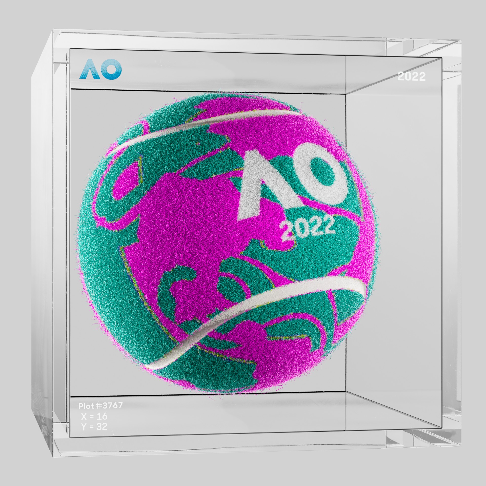 The Australian Open - The Australian Open Art Ball - AO Art Ball #4047 - NFT # 4047