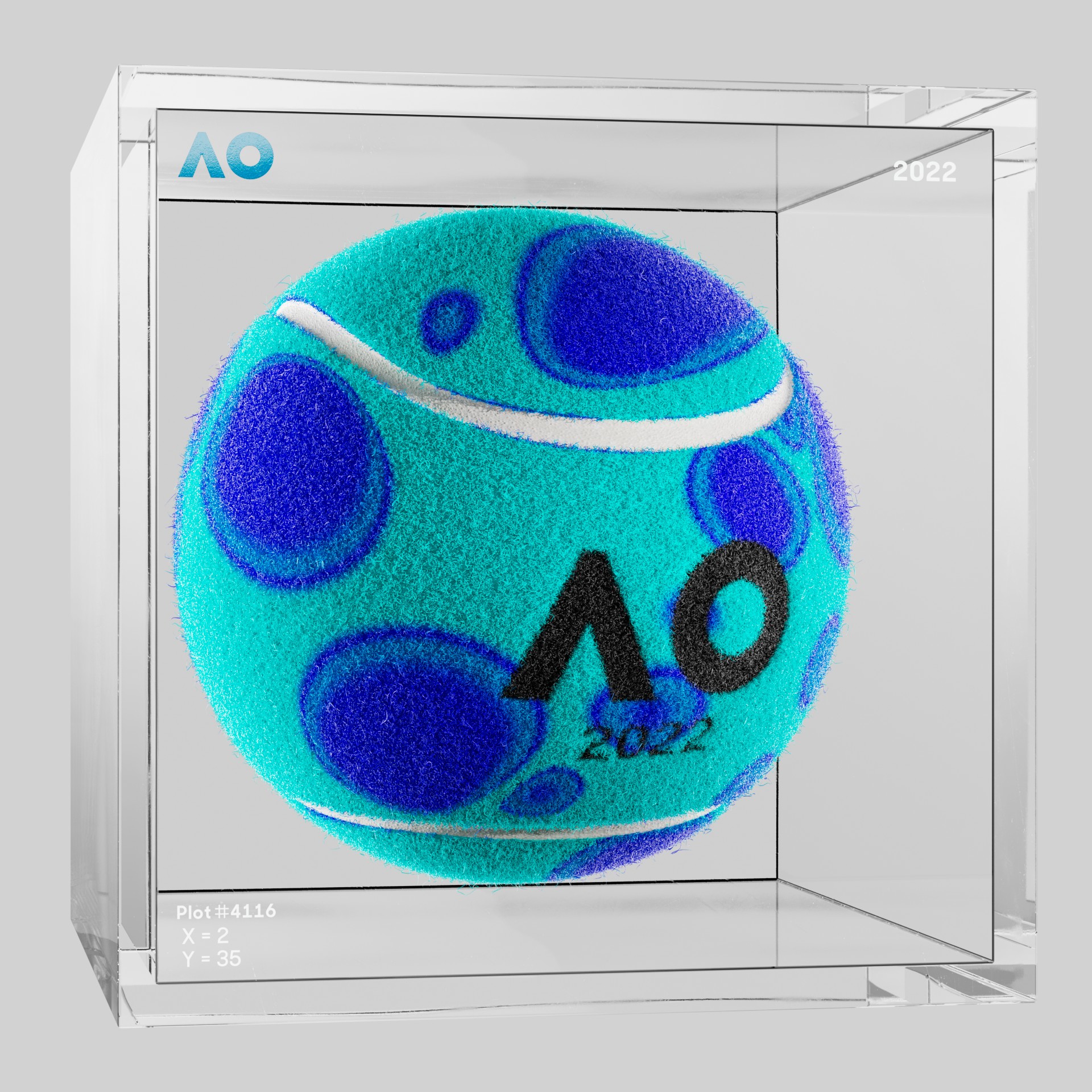 The Australian Open - The Australian Open Art Ball - AO Art Ball #4049 - NFT # 4049