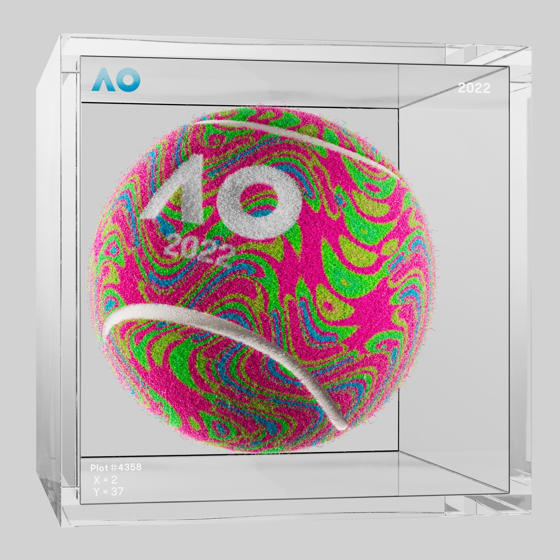 The Australian Open - The Australian Open Art Ball - AO Art Ball #4050 - NFT # 4050