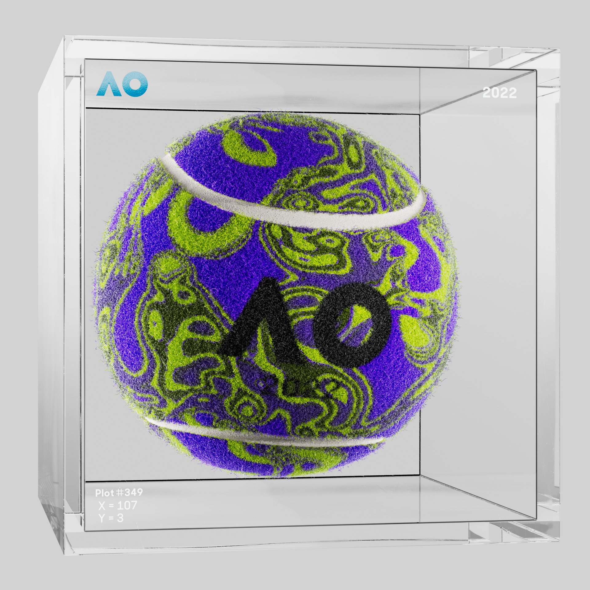 The Australian Open - The Australian Open Art Ball - AO Art Ball #4051 - NFT # 4051