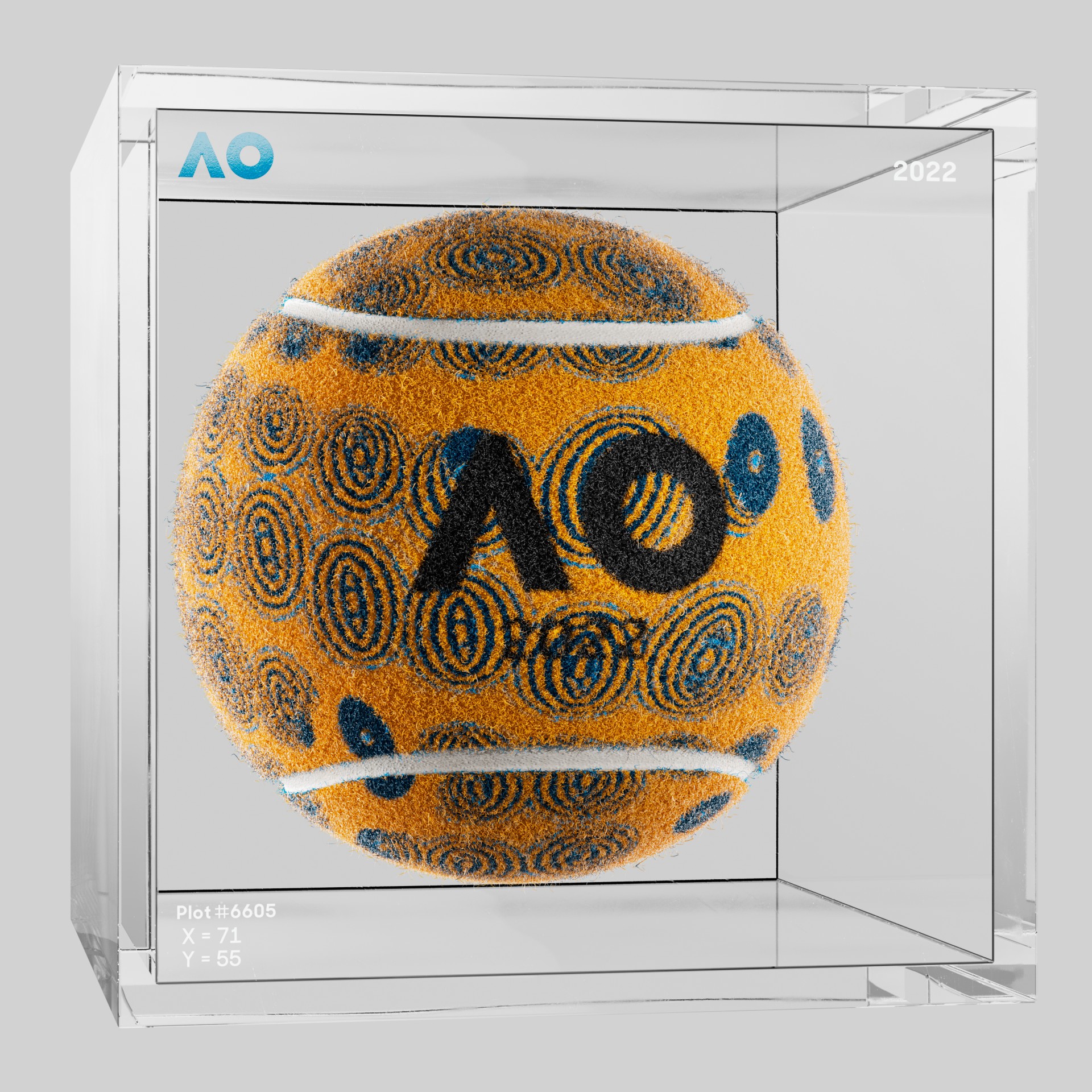 The Australian Open - The Australian Open Art Ball - AO Art Ball #4054 - NFT # 4054