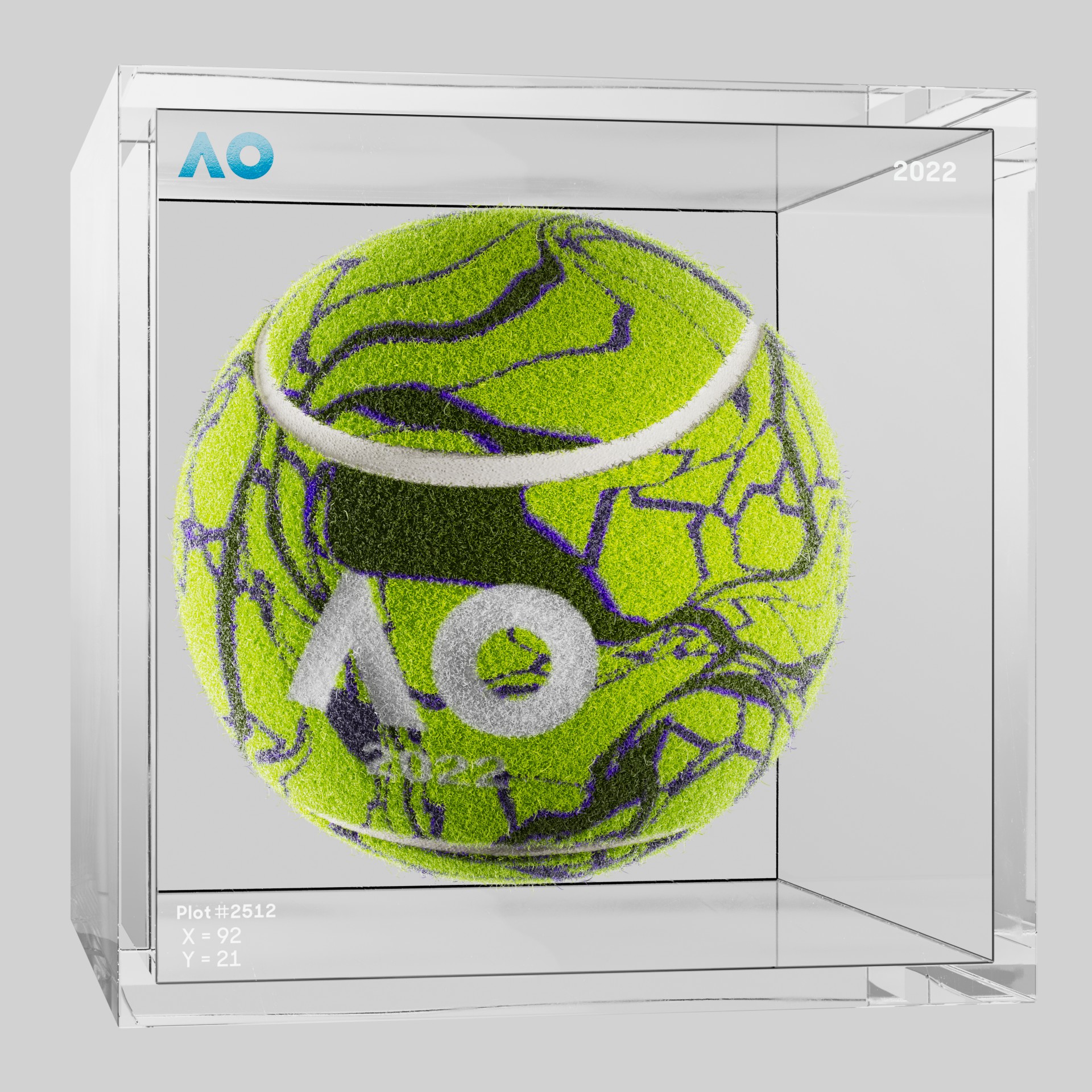 The Australian Open - The Australian Open Art Ball - AO Art Ball #4058 - NFT # 4058