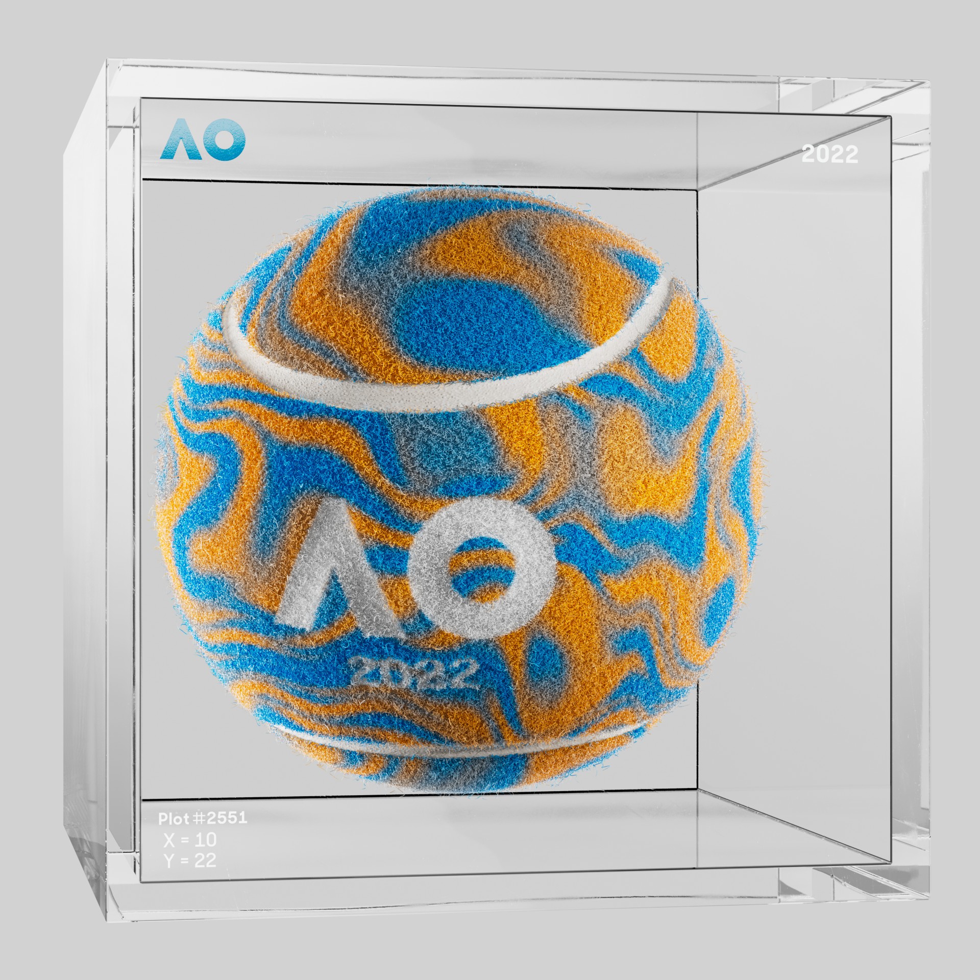 The Australian Open - The Australian Open Art Ball - AO Art Ball #406 - NFT # 406
