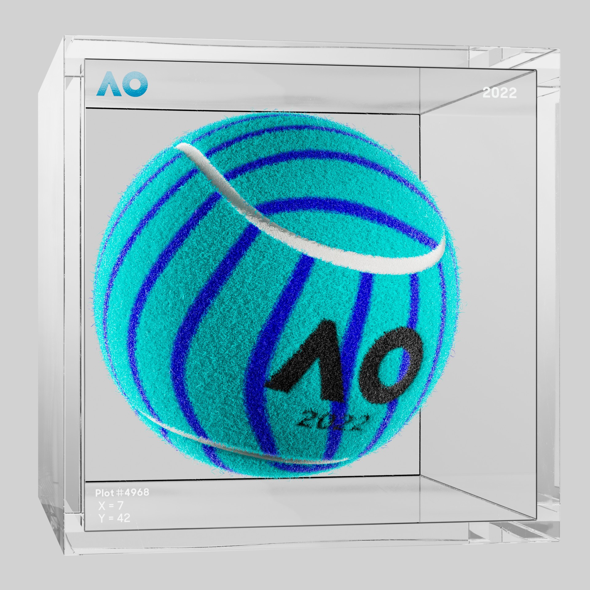 The Australian Open - The Australian Open Art Ball - AO Art Ball #4072 - NFT # 4072