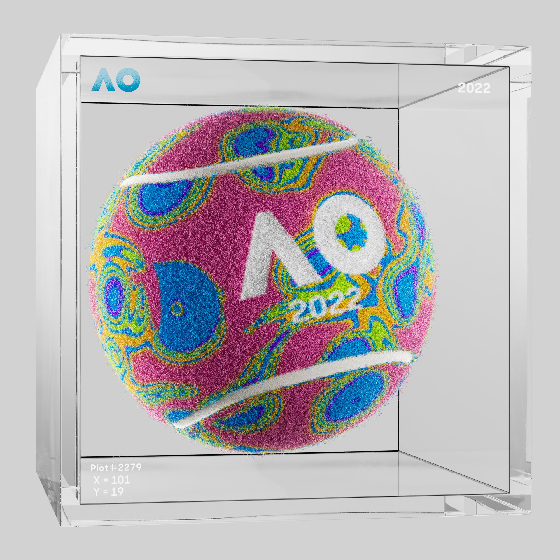 The Australian Open - The Australian Open Art Ball - AO Art Ball #4075 - NFT # 4075