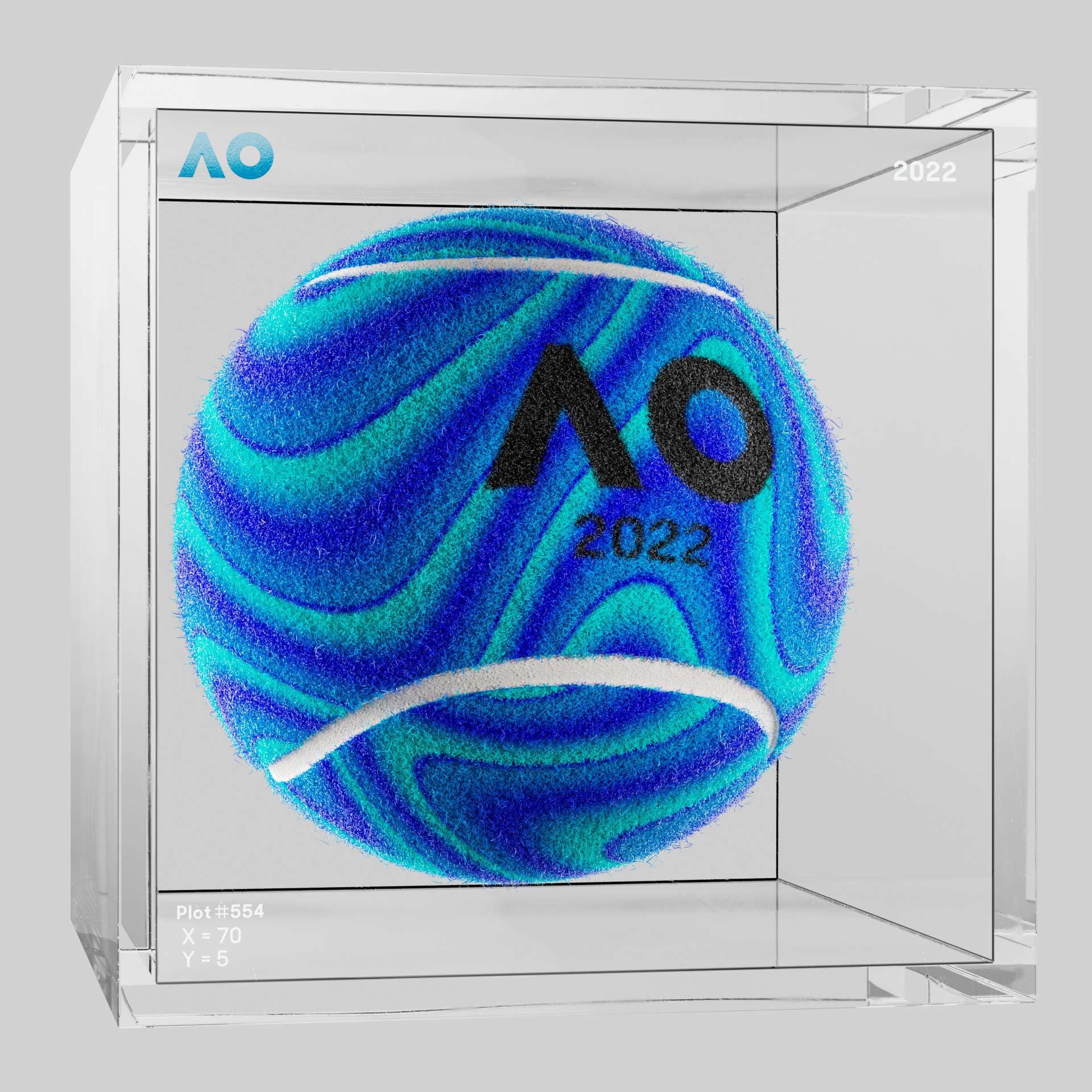 The Australian Open - The Australian Open Art Ball - AO Art Ball #4076 - NFT # 4076