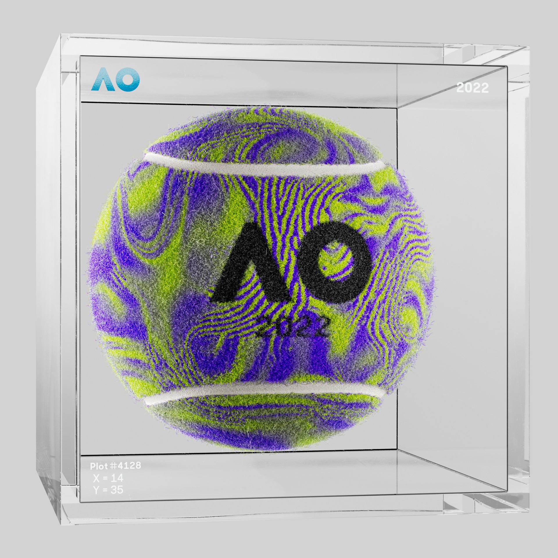 The Australian Open - The Australian Open Art Ball - AO Art Ball #4078 - NFT # 4078